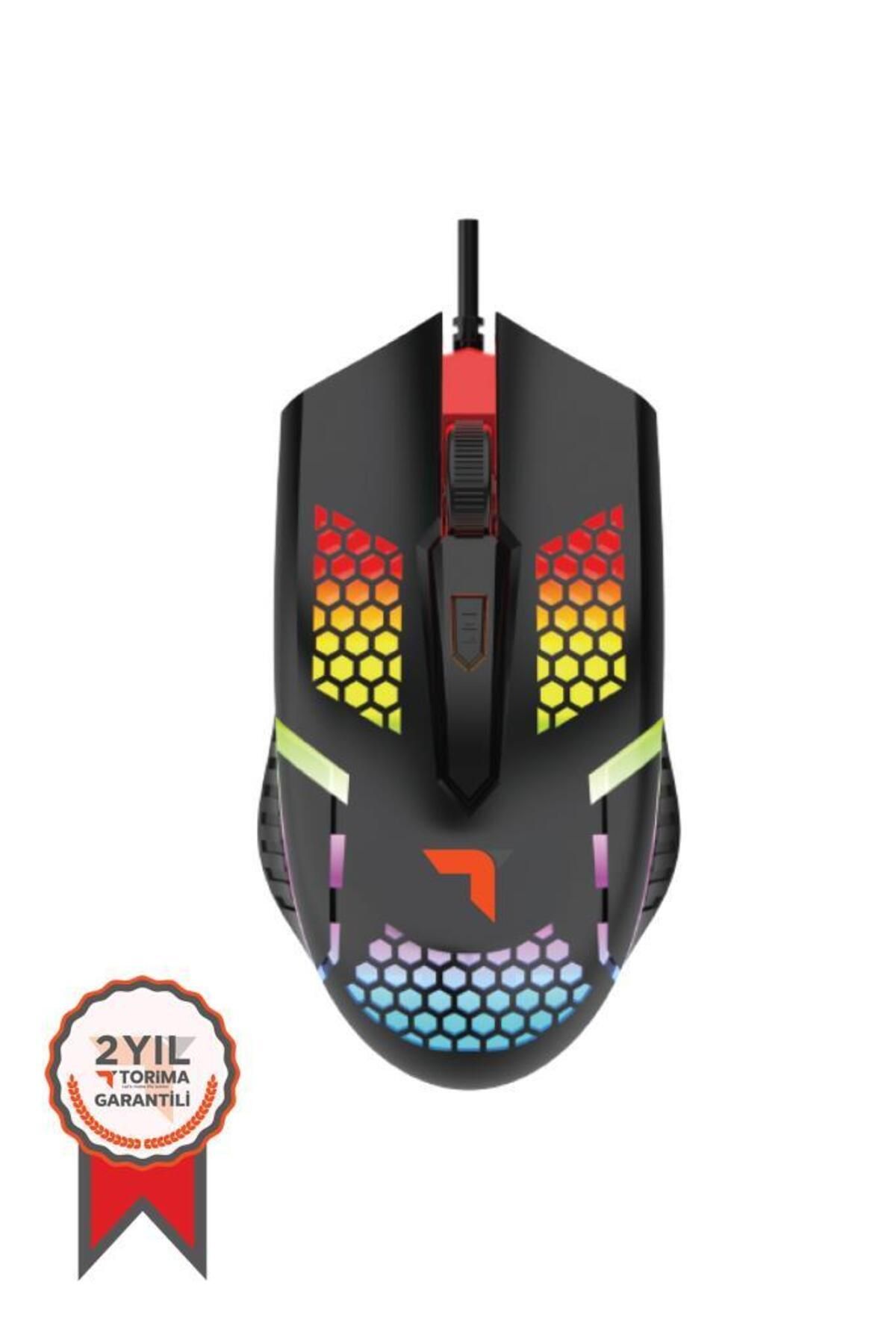 Torima TM-15 USB RGB Aydınlatmalı Gaming Oyuncu Mouse Siyah