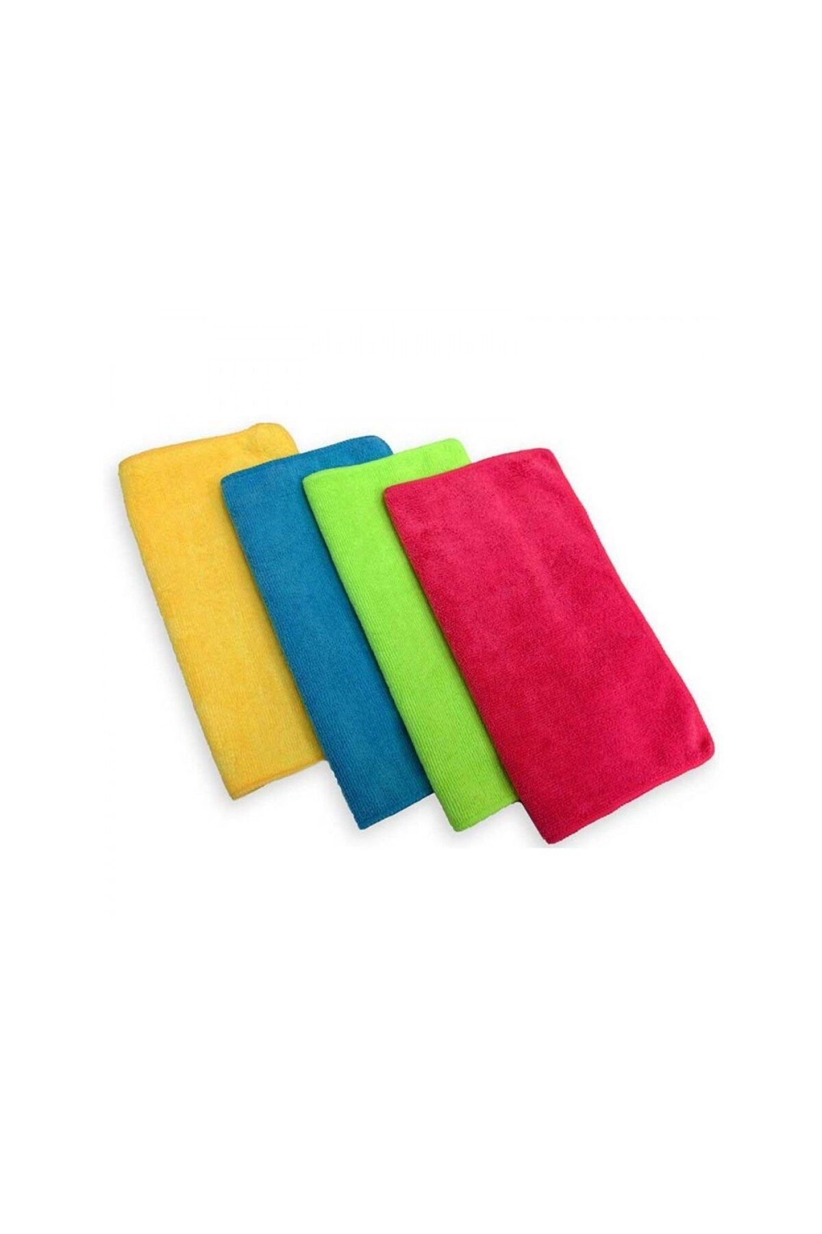 Rulopak 4 Adet Mikrofiber Temizlik Bezi 40*40 Ebat (Kırmızı-Sarı-Yeşil-Mavi)