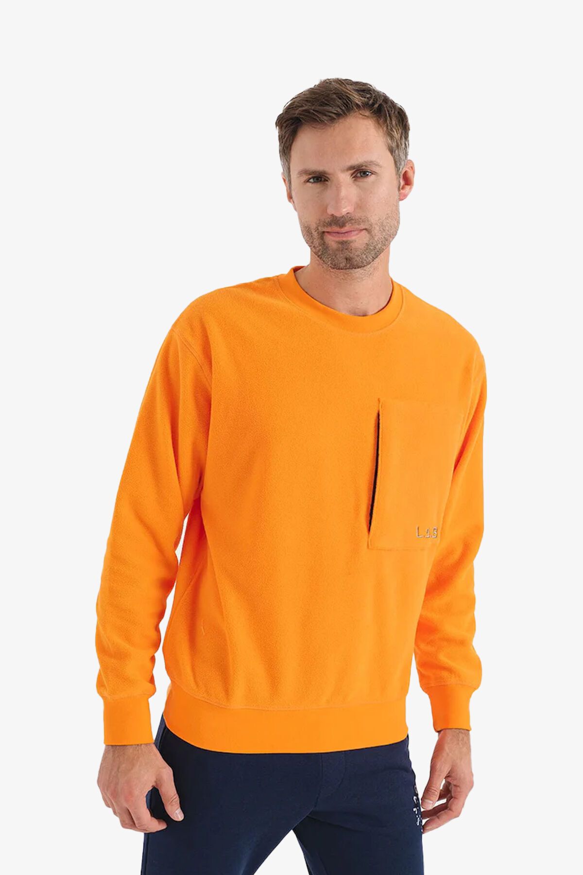 Jack & Jones Jcolab Erkek Turuncu Sweatshirt 12241523-Orange