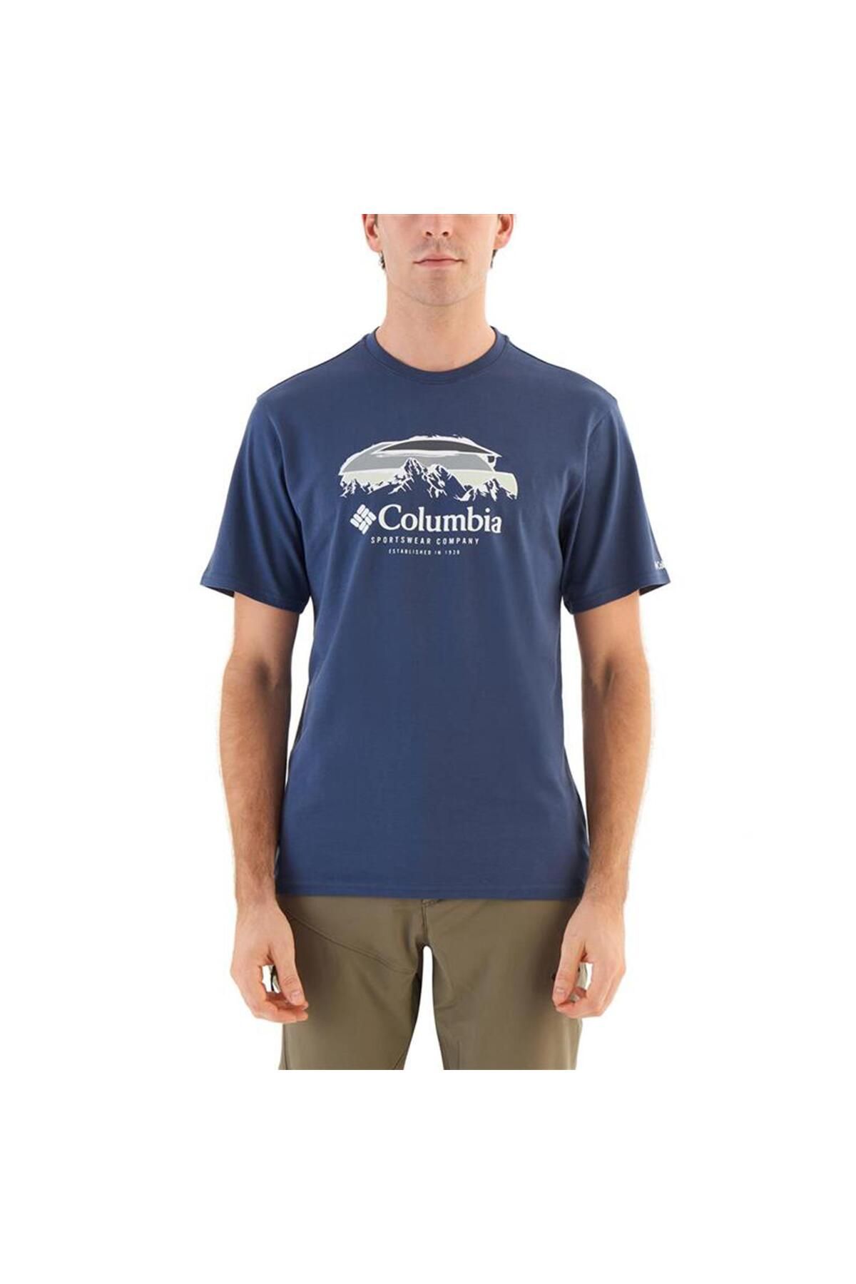 Columbia Csc M Hikers Haven 2 Ss Tee Mavi Erkek T-Shirt