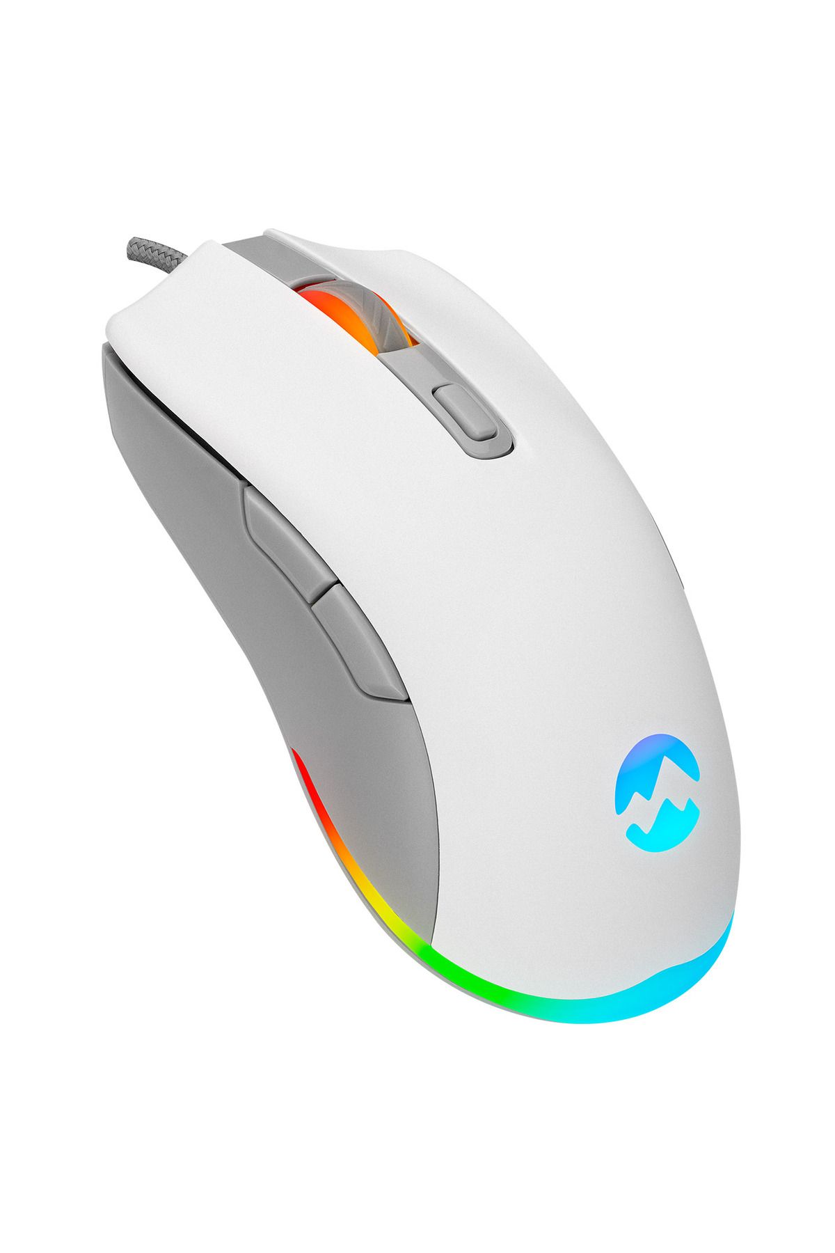 Everest SGM-L1 LUMOS Beyaz/Gri 6400dpi RGB Ledli Makrolu Gaming Oyuncu Mouse