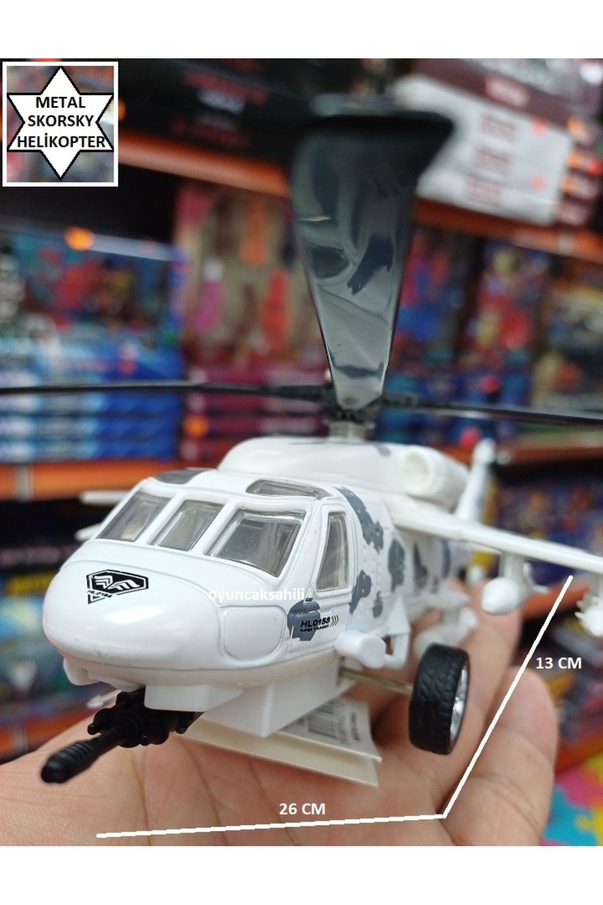 OYUNCAKSAHİLİ Sıkorsky 5.Nesil Savaş Helikopter Metal Amerikan Model Işık Ses Efektli Koleksiyon Skors
