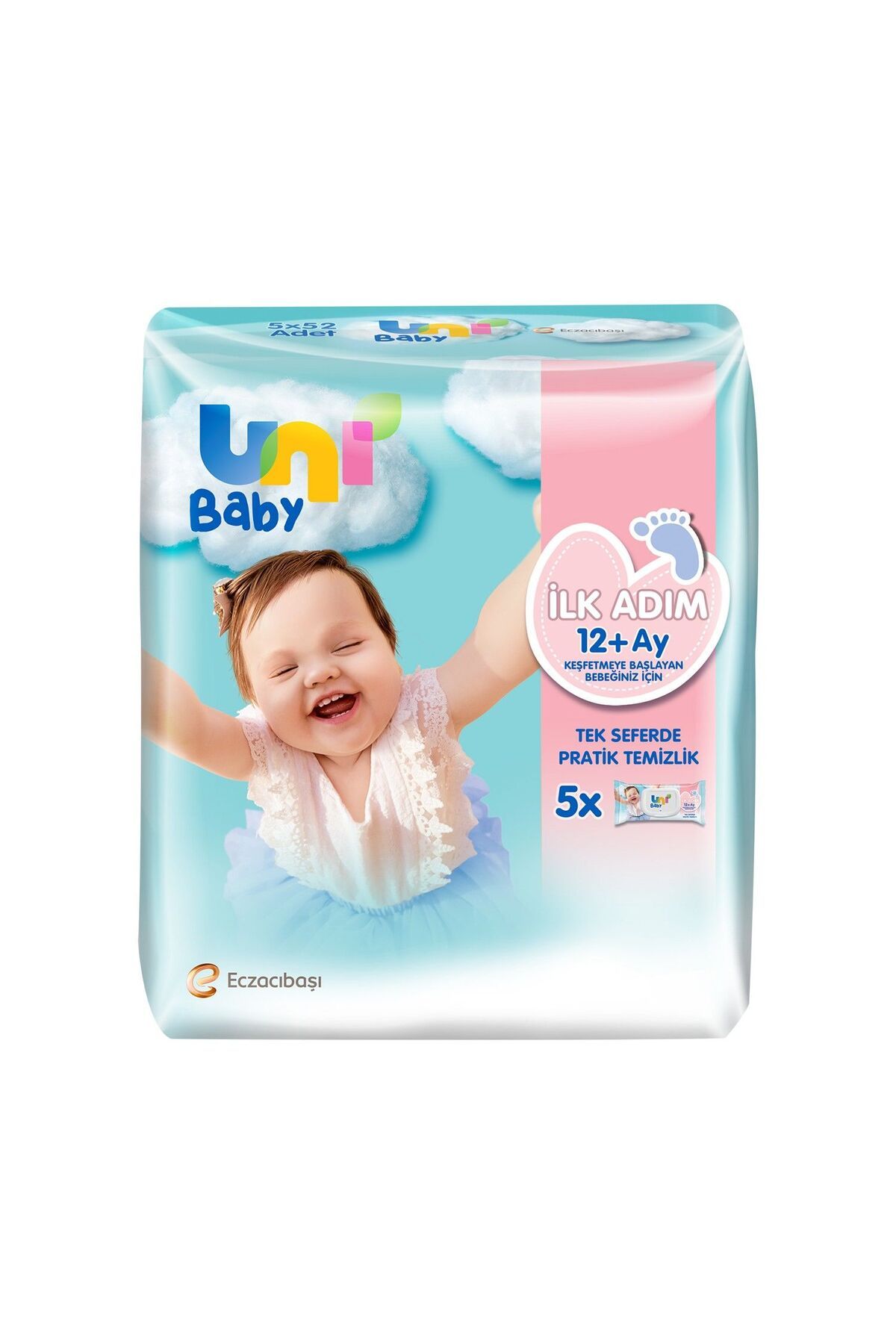 Uni Baby İlk Adım Islak Havlu Mendil 5Li 260 Yaprak