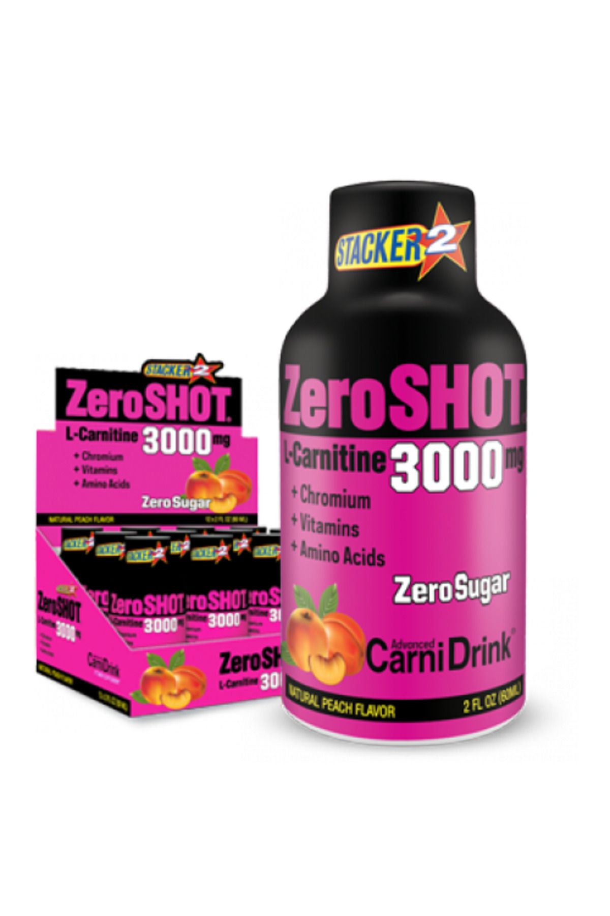 Zero Shot L-carnitine 3000 Mg Şeftali Aroma 12×60 ml L Karnitin Termojenik Amino Asit