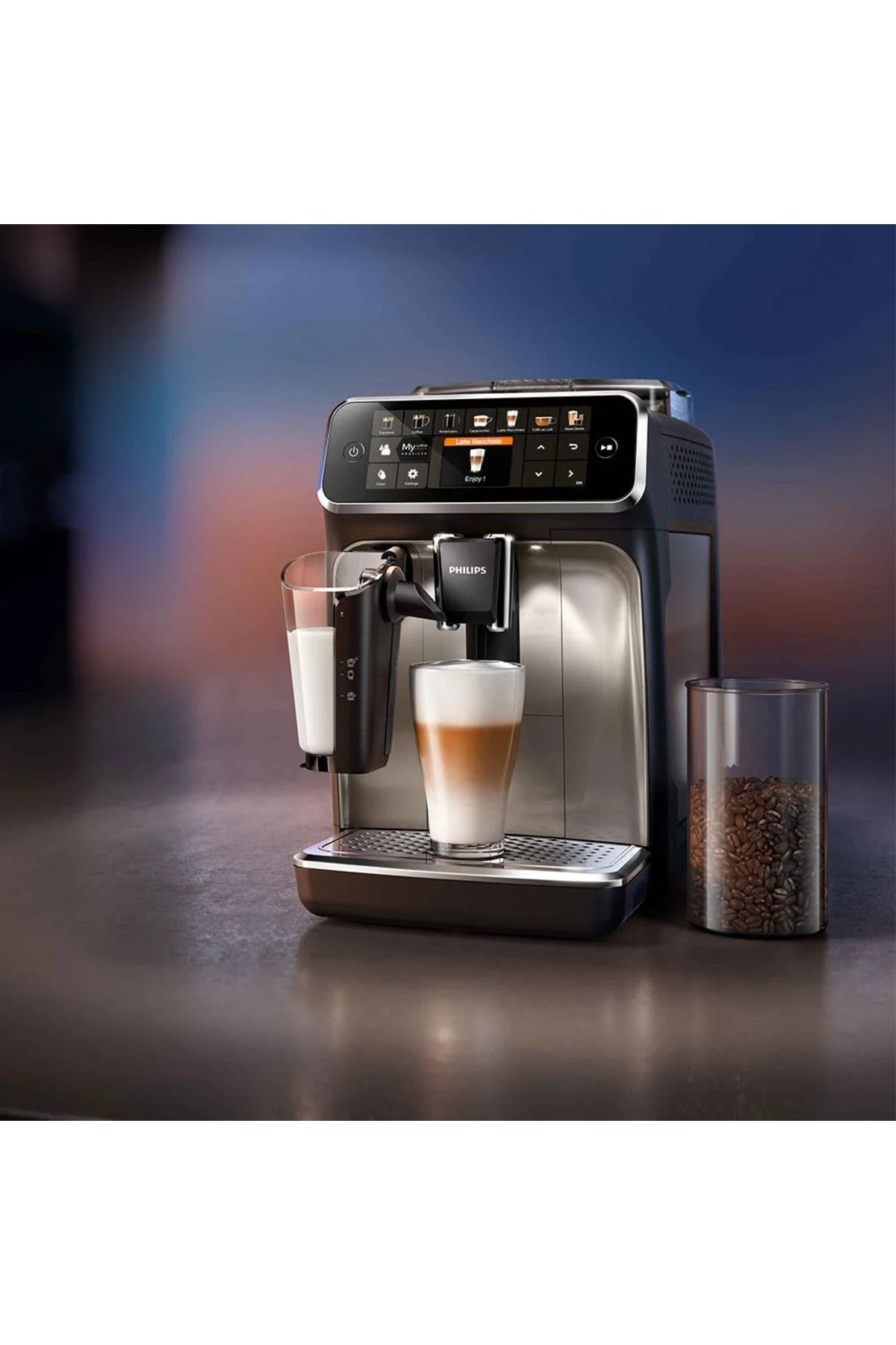 Philips LatteGo , süt çözümü TFT ekran , 12 farklı kahve 5400 TAM OTOMATİK ESPRESSO-LATTE MAKİNESİ