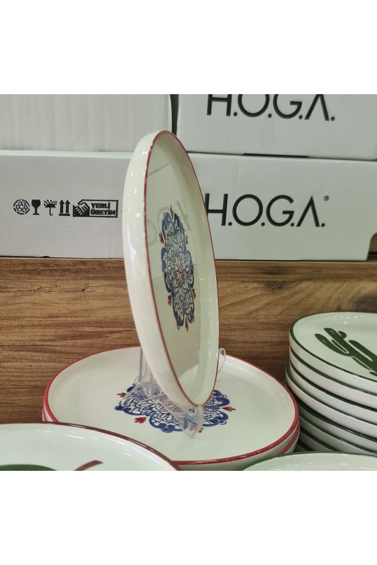 HOGA PORSELEN ÇNR HOME - H.O.G.A Porselen Pasta Tabağı ( 6 adet )