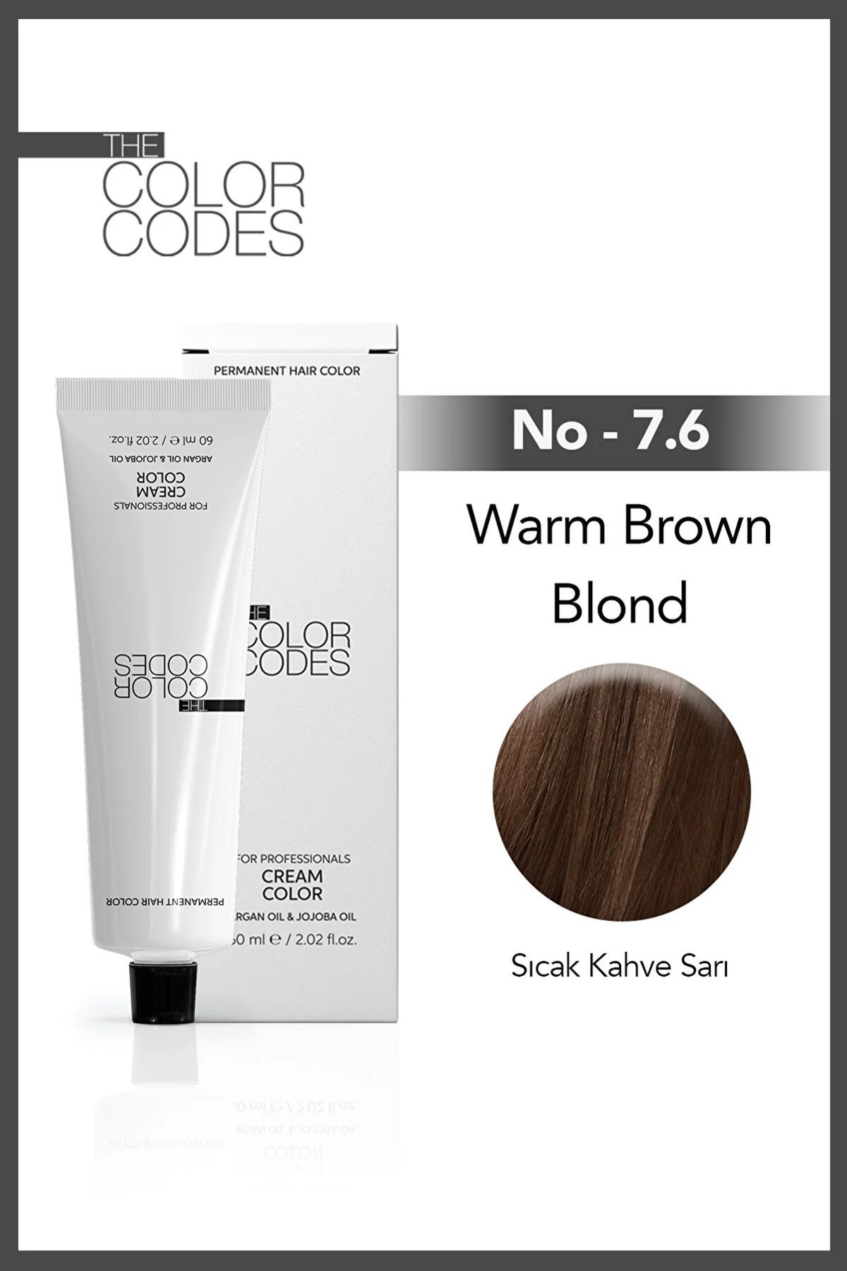 THE COLOR CODES KALICI KREM SAÇ BOYASI 7.6 SICAK KAHVE SARI 60 ML