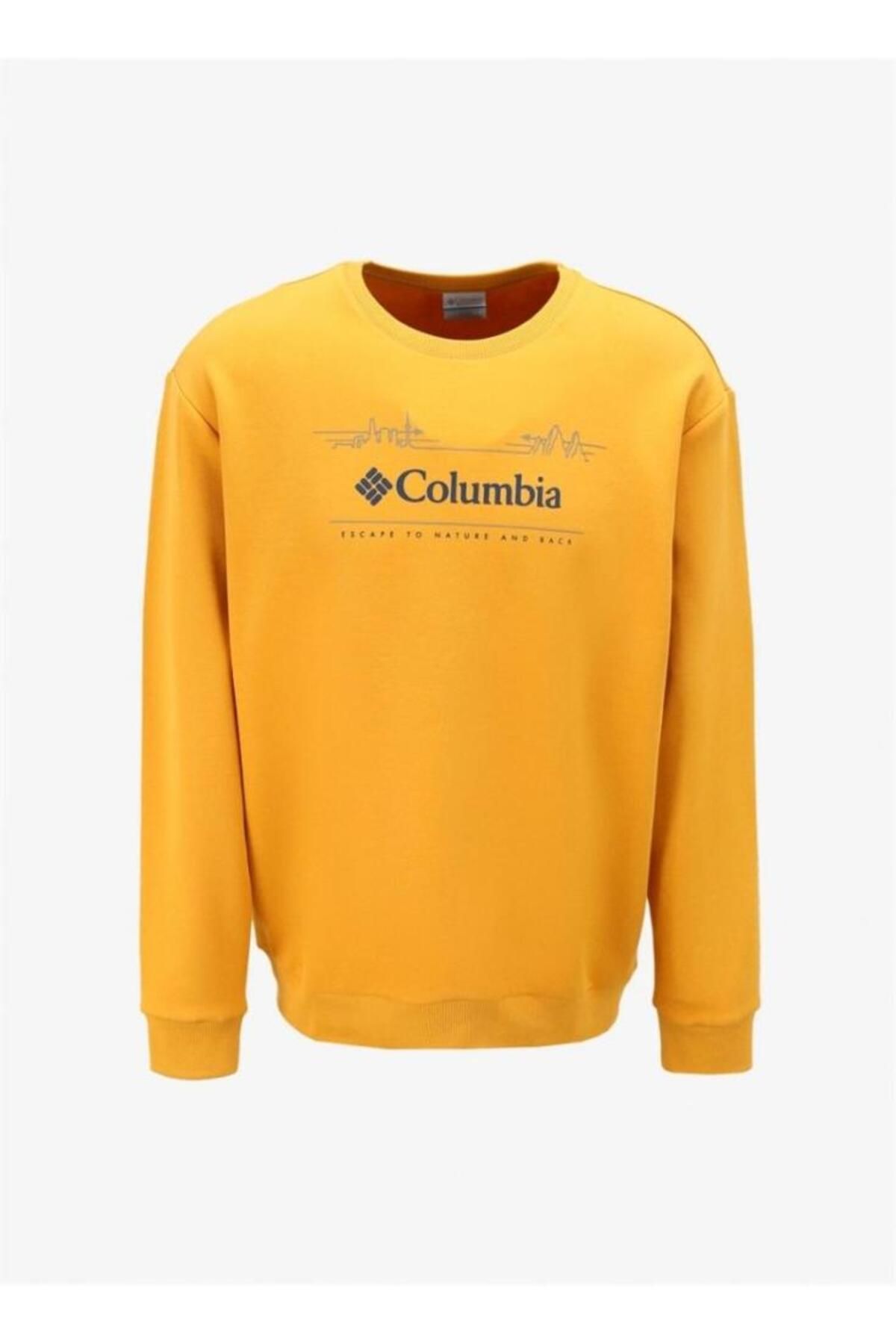 Columbia Csc M Nature And Back Crew Erkek Sarı Sweatshirt CS0329-756