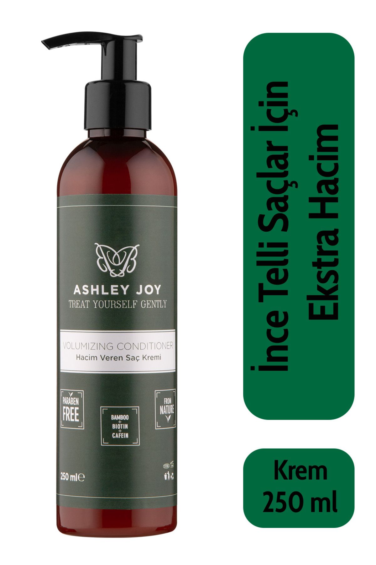 Ashley Joy Ince Telli Saçlar Için Hacim Veren Dolgunlaştırıcı Biotin,kafein Içeren Saç Kremi 250 ml