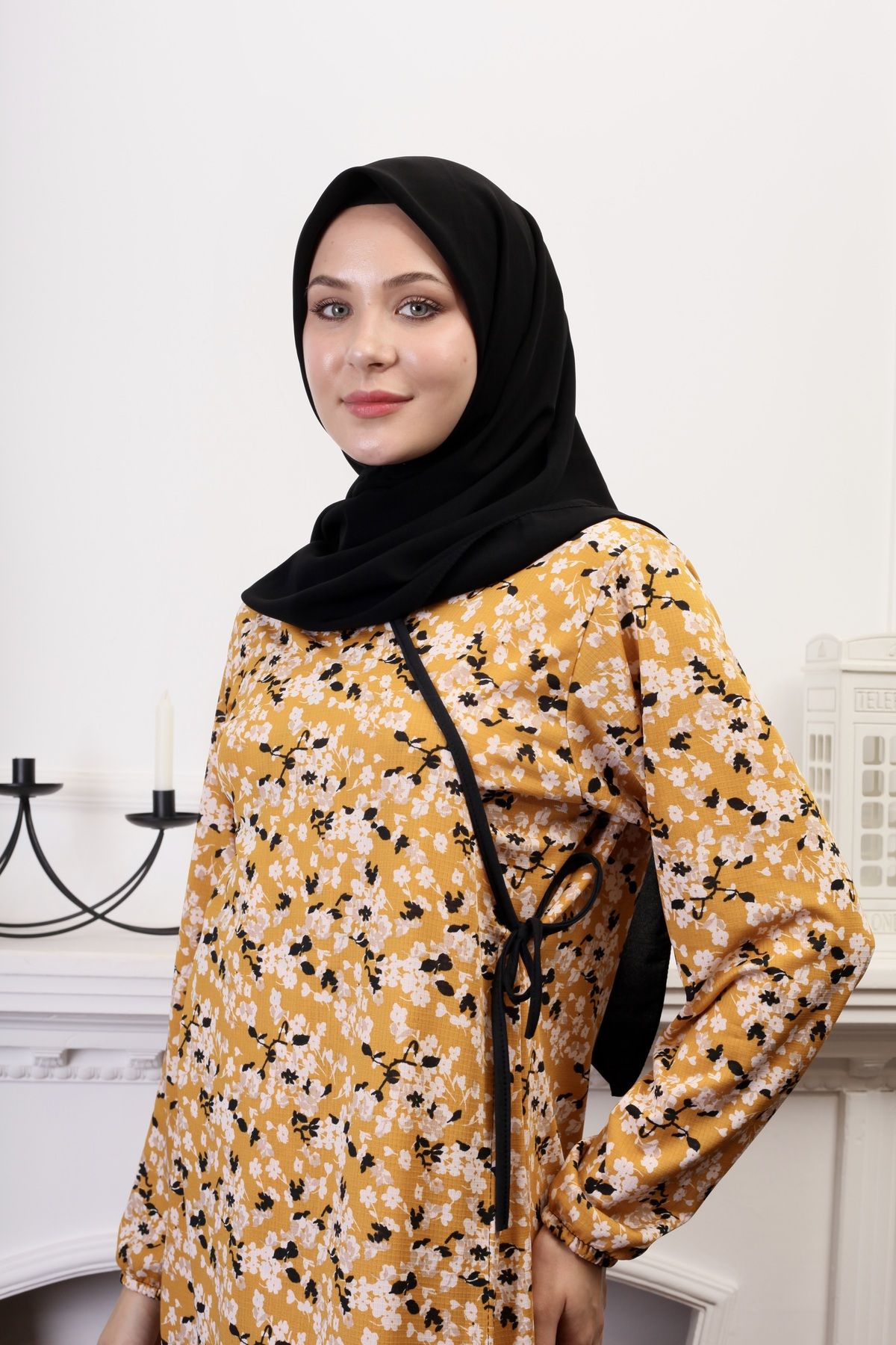 Kutay Collection Şal desen kadın namaz elbisesi