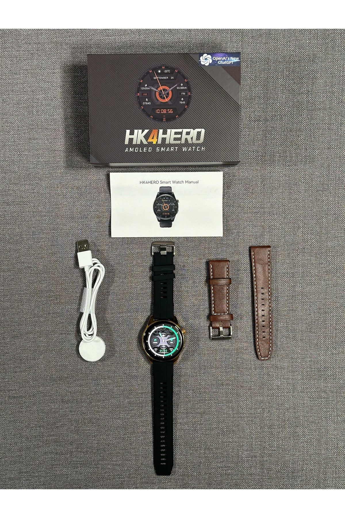 Wearfitpro Hk 4 Hero Amoled Ekran Akıllı Saat Tüm Telefon Modellere Uygundur