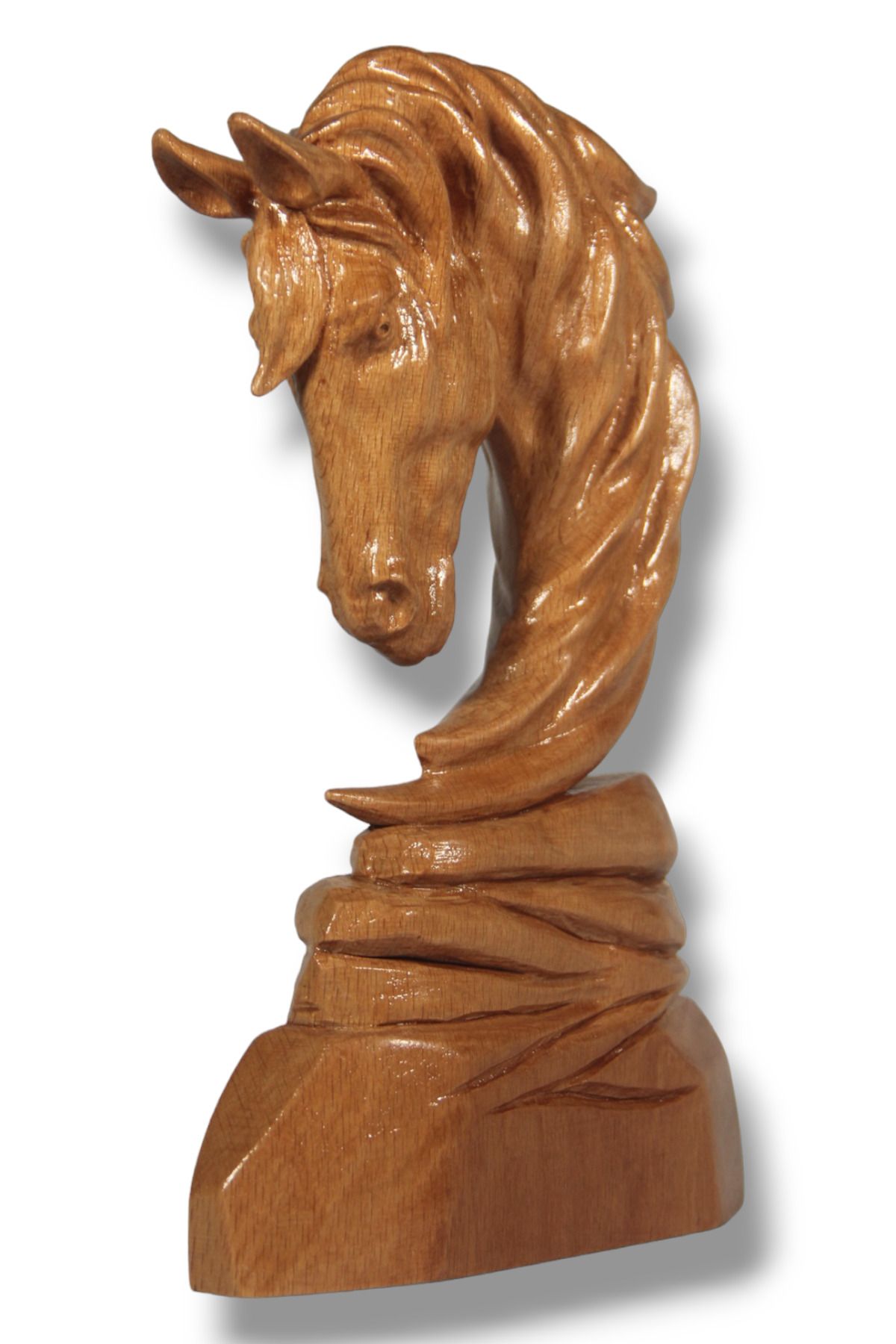 ELBİ Ahşap Oyma Sanat Tasarım Dekoratif At Başı Heykeli