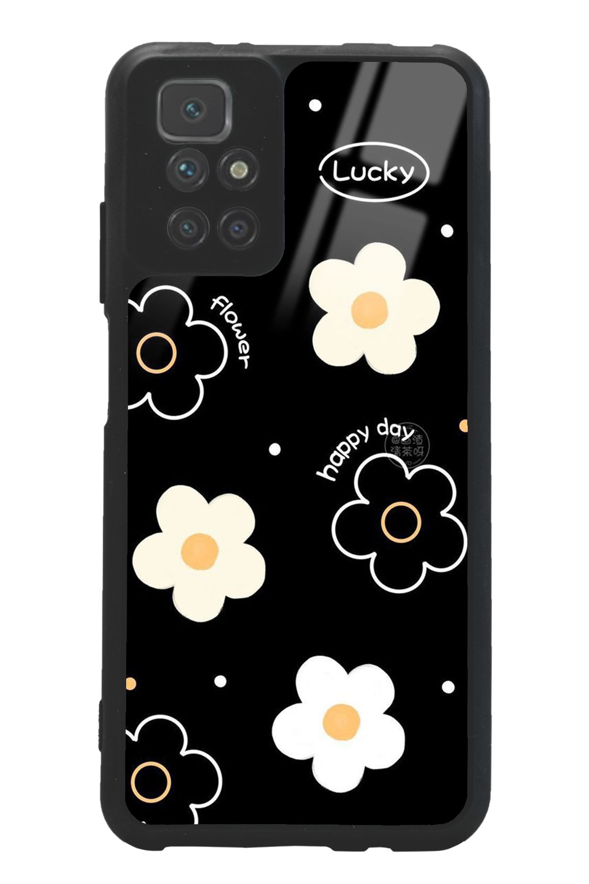 Spoyi Xiaomi Redmi 10 Lucky Happy Day Tasarımlı Glossy Telefon Kılıfı