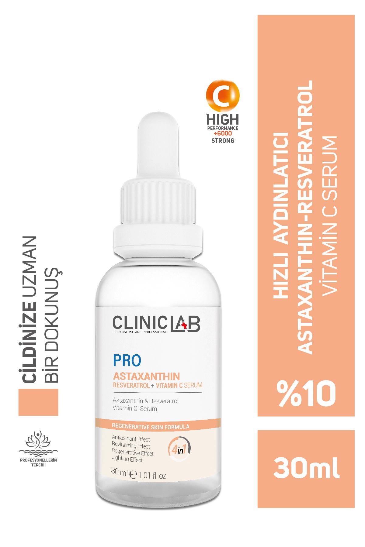 Cliniclab Pro Astaxanthin & Resveratrol Vitamin C Serum 30ml