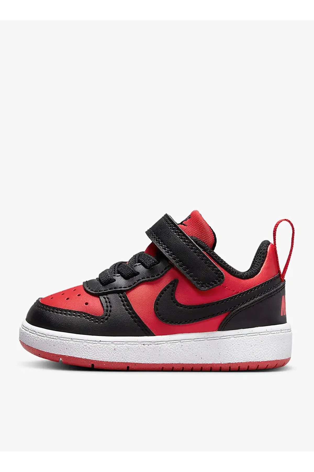 Nike Siyah - Kırmızı Bebek Yürüyüş Ayakkabısı DV5458-600 COURT BOROUGH LOW TD