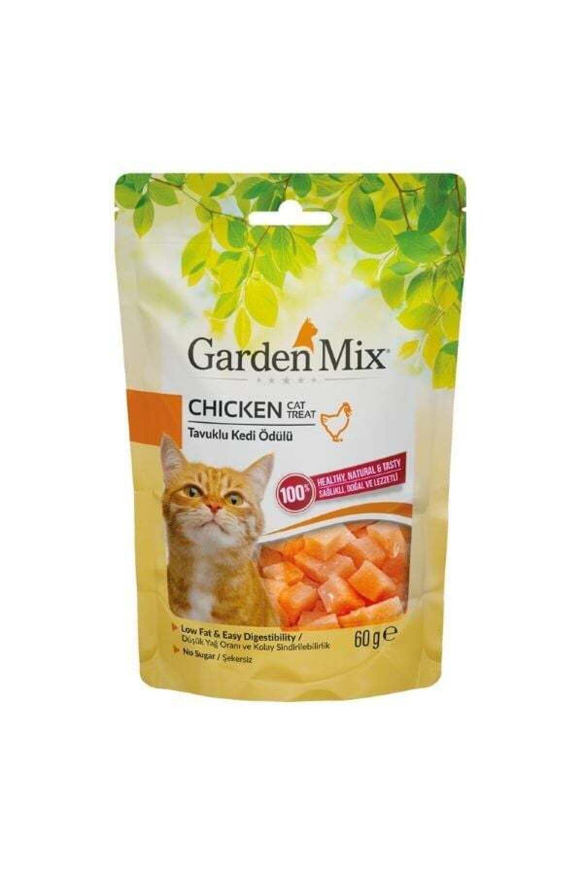 Garden Mix Tavuklu Düşük Yağlı Şekersiz Kedi Ödül Maması 60 Gr