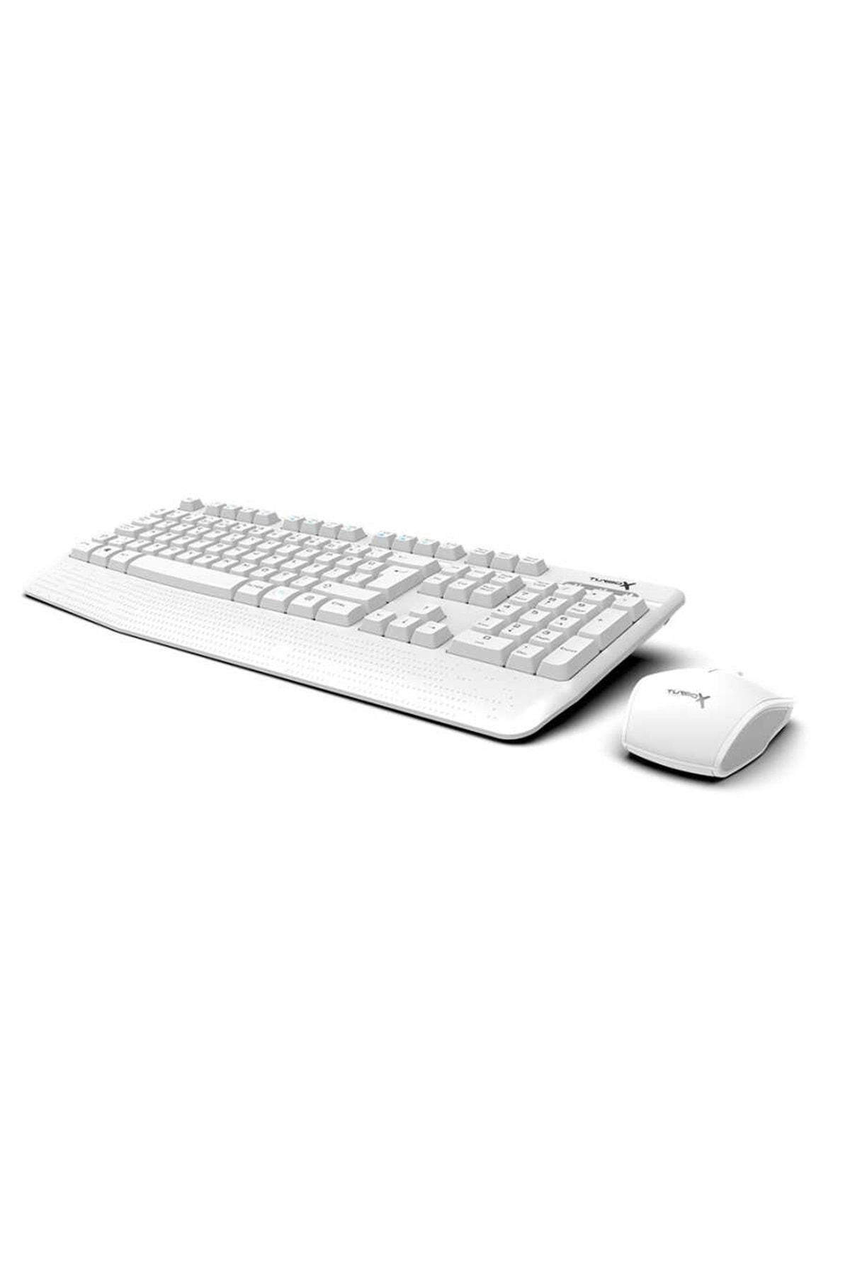 TURBOX Workeys Office USB Kablosuz 2.4ghz Beyaz Multimedya Standart Q Kablosuz Klavye ve Mouse