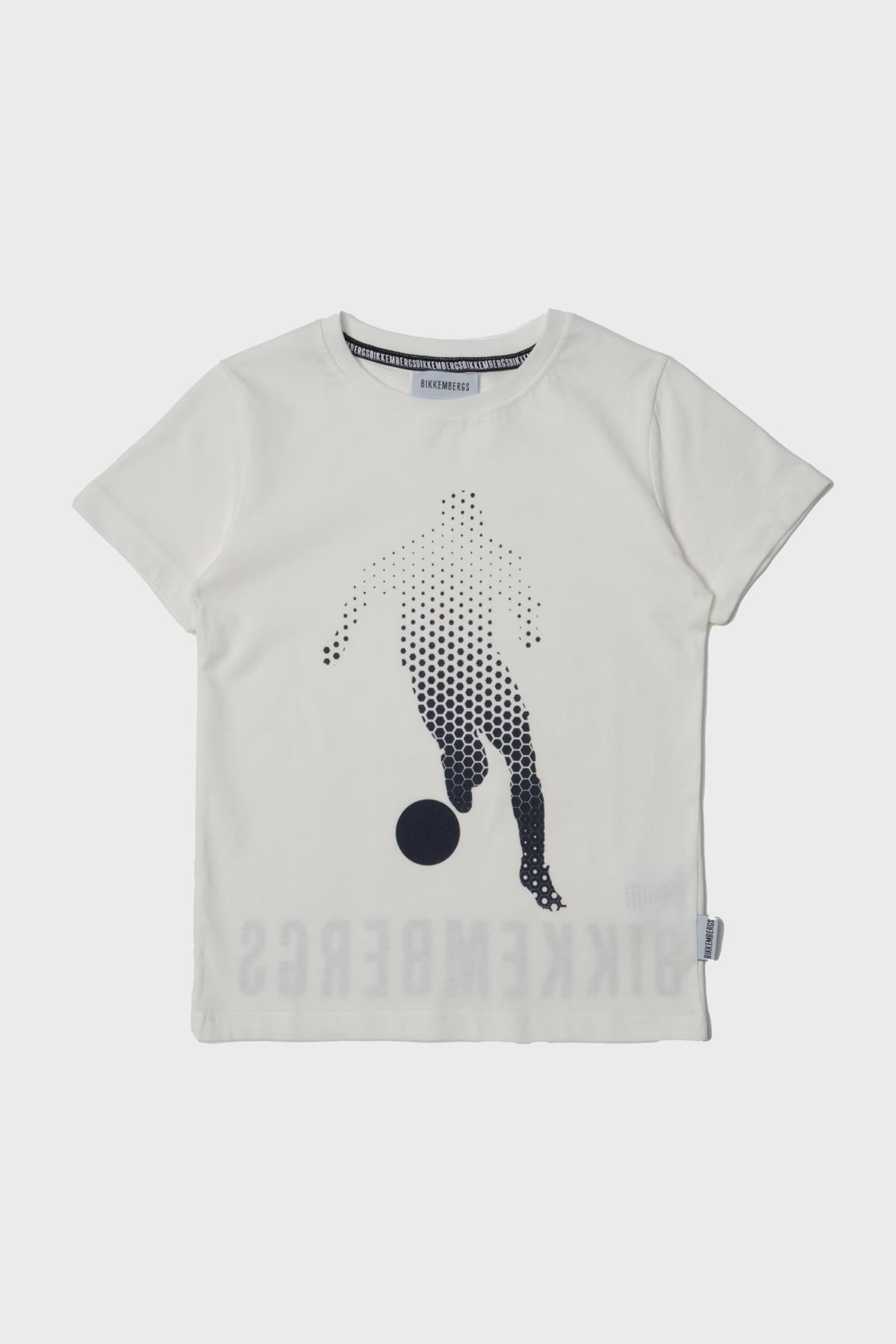 Bikkembergs Bg Store Erkek Çocuk Kırık Beyaz T-shirt 23ss1bk1614