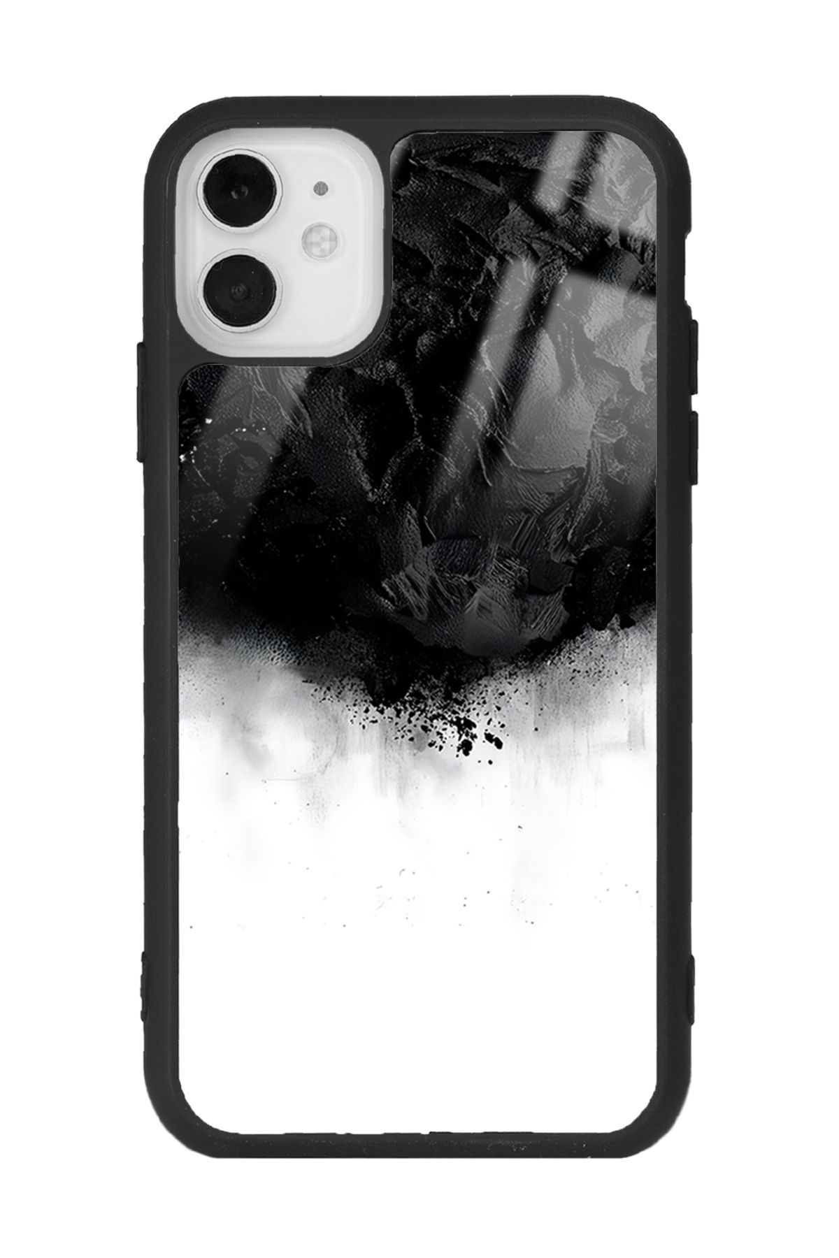 Spoyi iPhone 11 Siyah duman Tasarımlı Glossy Telefon Kılıfı