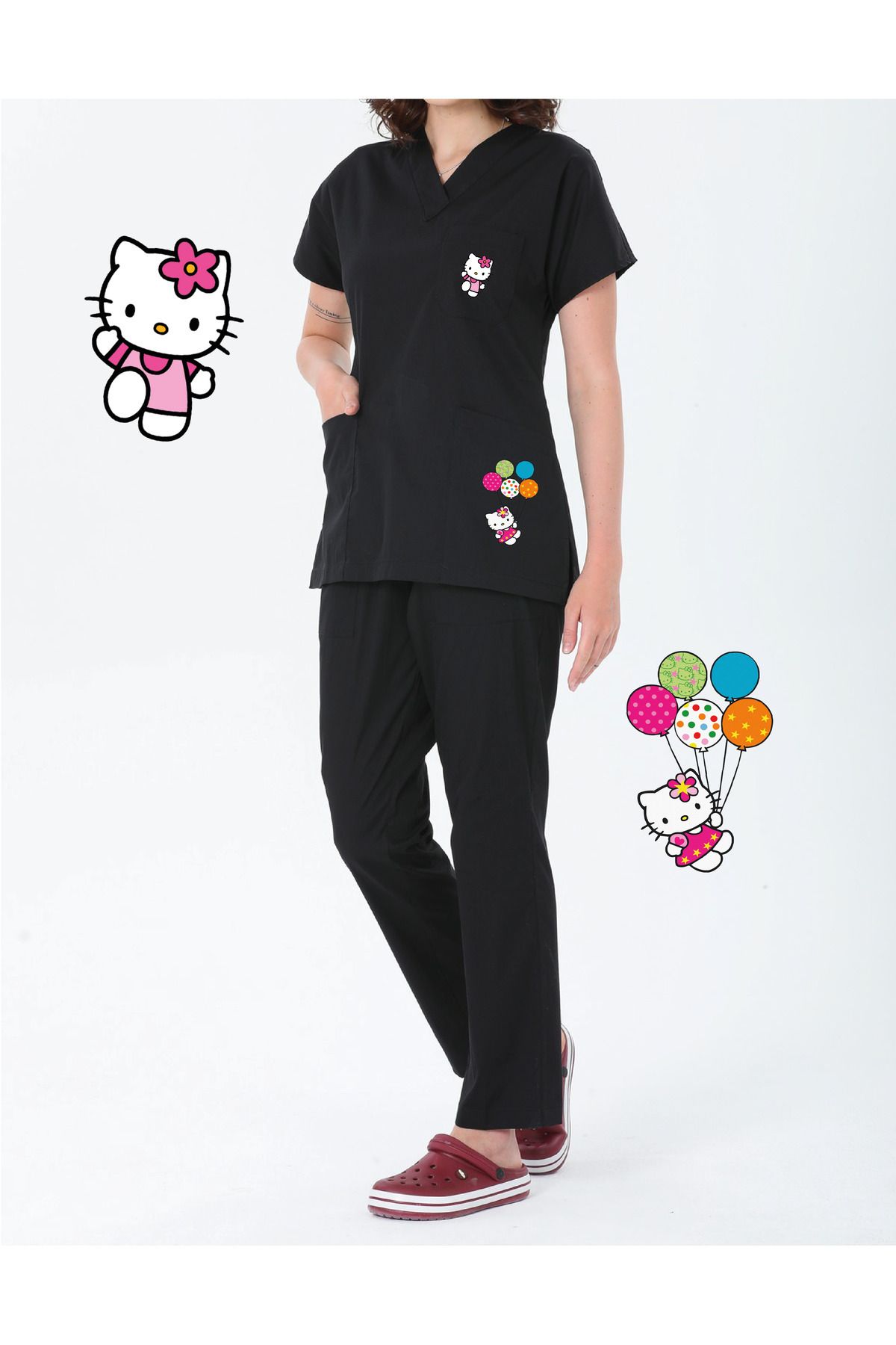 YnkStore Hello Kitty Temalı Forma Scrubs