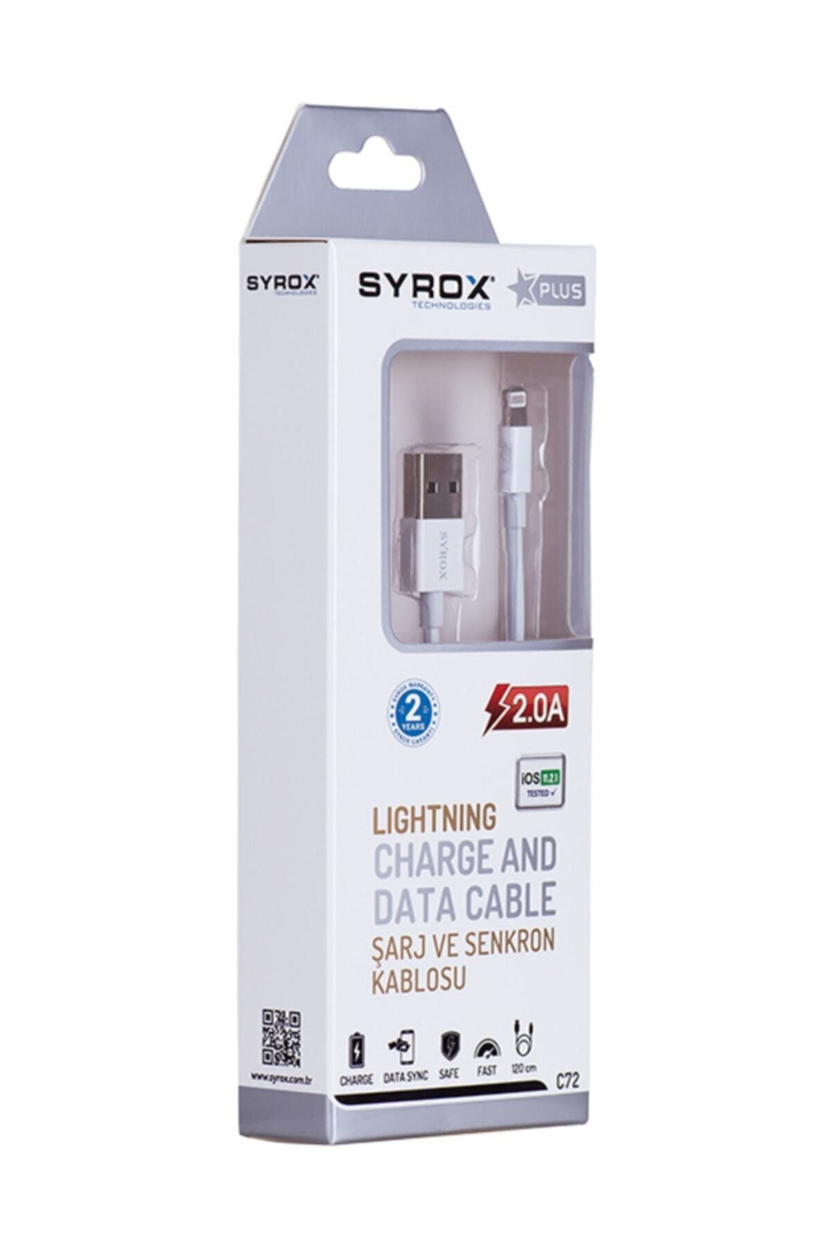 Syrox Iphone Uyumlu Lightning Şarj Ve Data Kablosu 2.0a 100cm