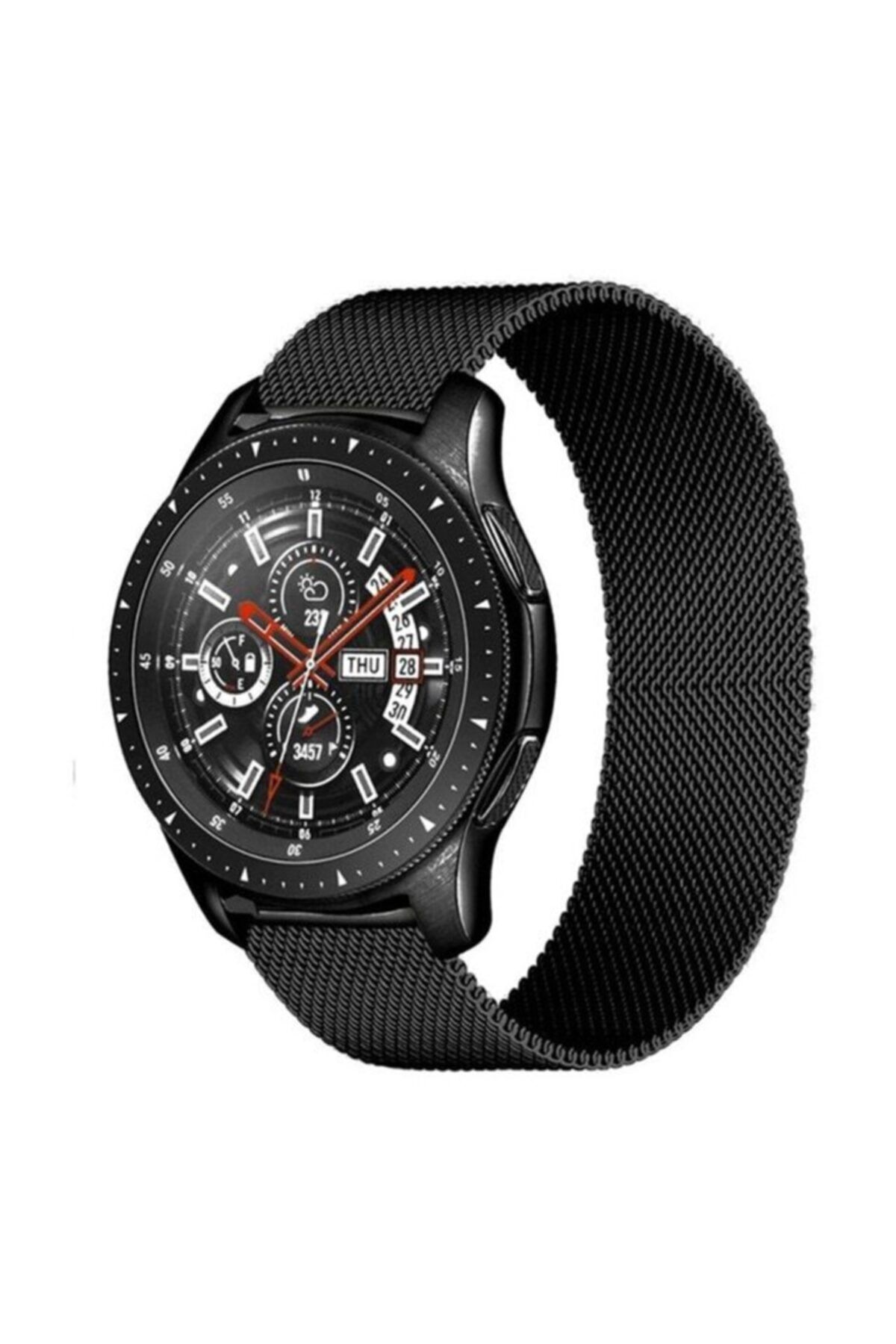 UnDePlus ????samsung Galaxy Watch 3 45mm Kordon Metal Milano Kordon Siyah