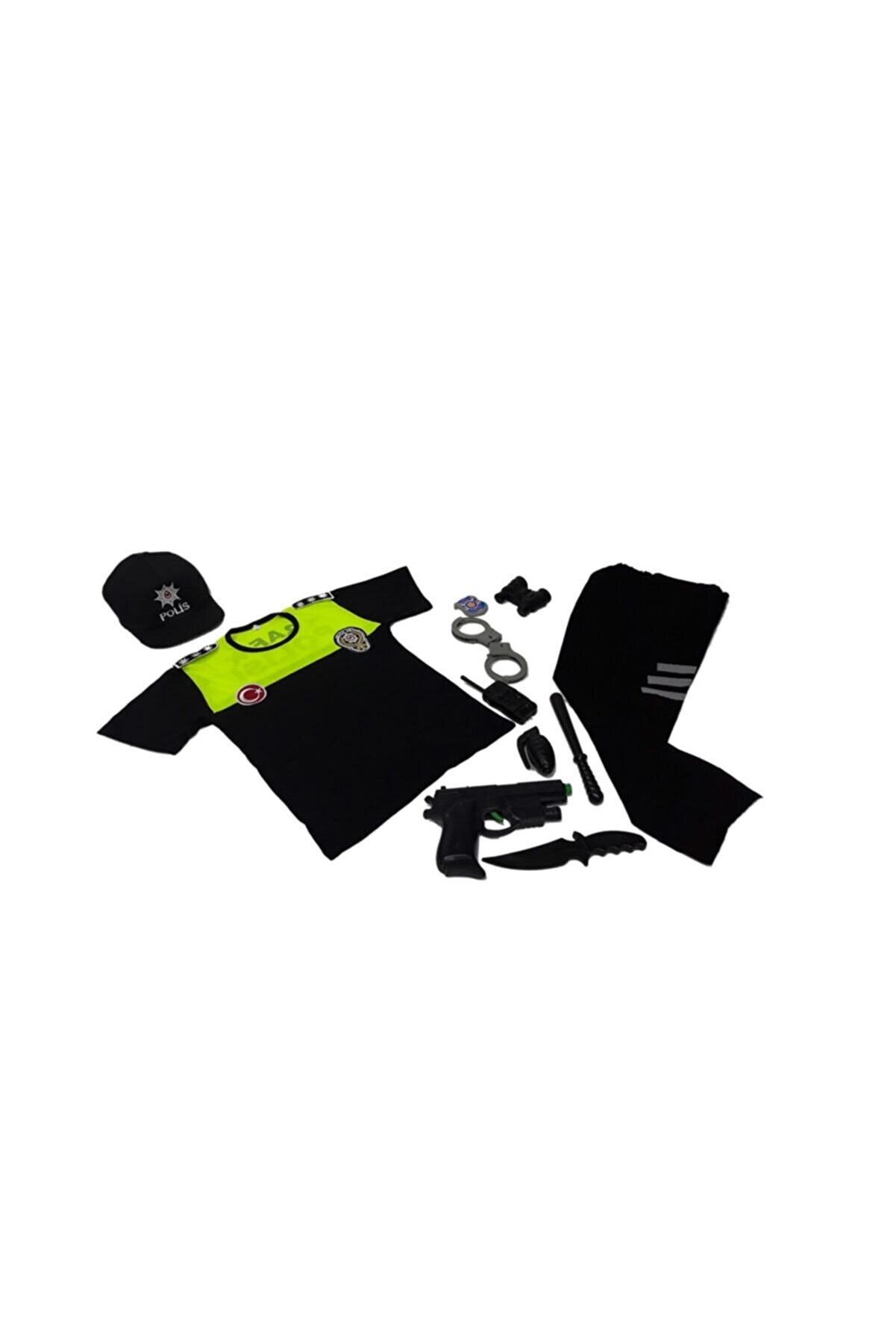 fabrikoloji Unisex Çocuk Renkli Trafik Polis Kostümü Kıyafet Üniforma 20y21s03f009