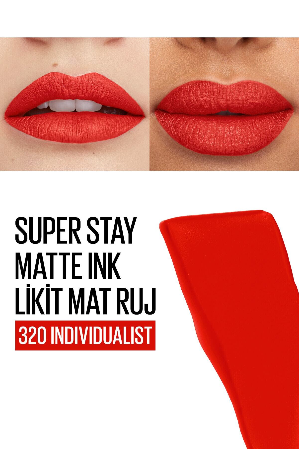 Super Stay Matte Ink Likit Mat Ruj - 320 Individualist- Kırmızı_3