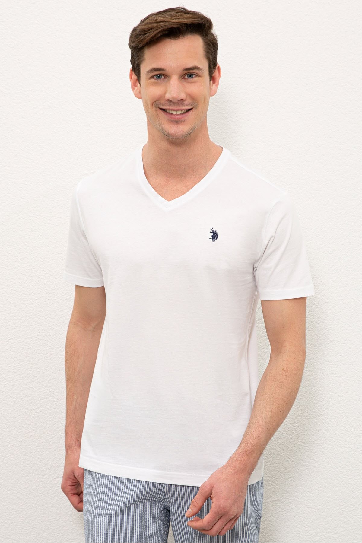 U.S. Polo Assn. Beyaz Erkek T-Shirt