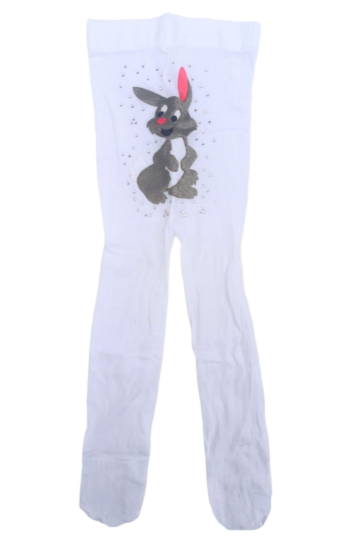 Daymod Kız Bebek Beyaz Poposu Desenli Külotlu Çorap