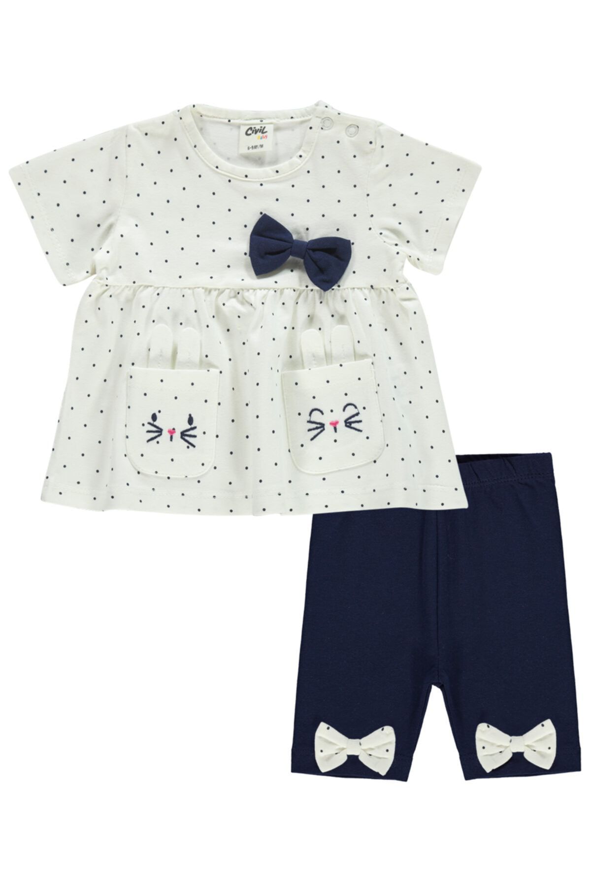 Civil Baby Kız Bebek Taytlı Takım 618 Ay Ekru Fiyatı