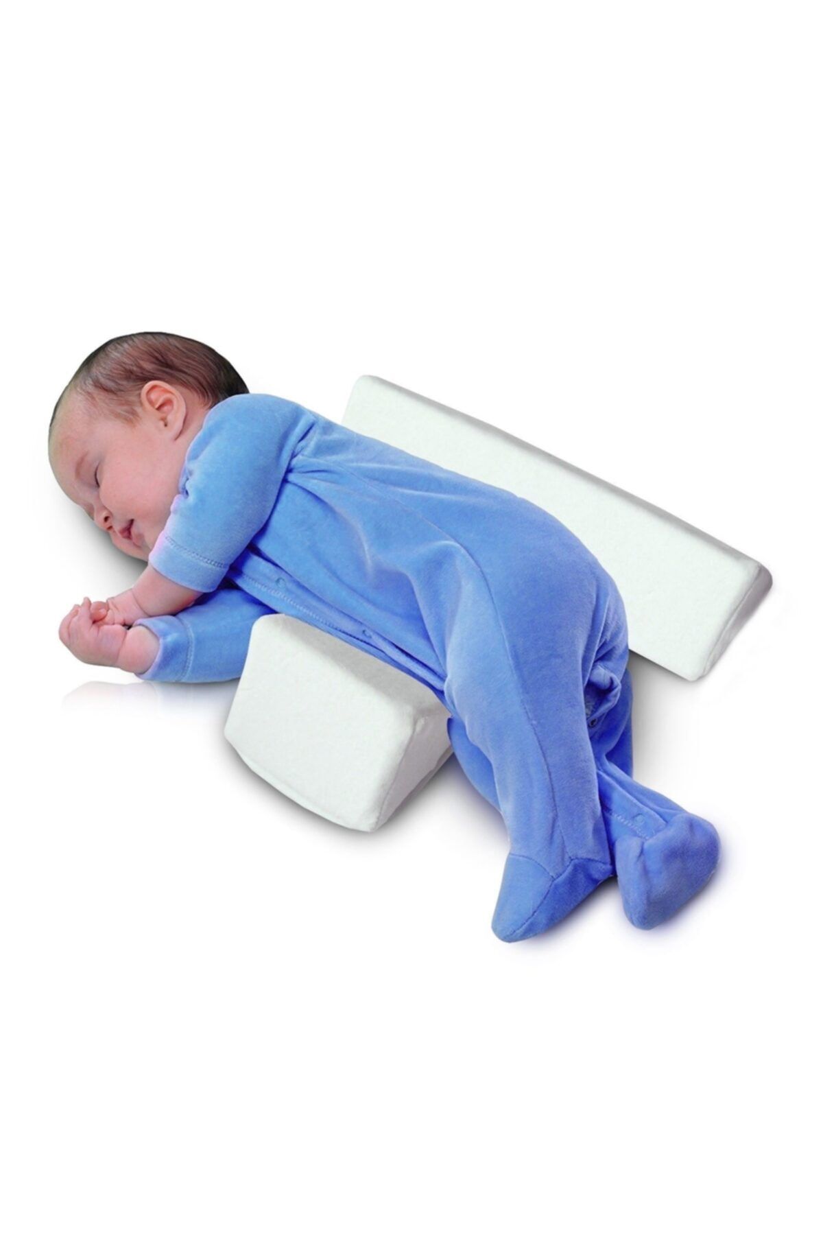 Babymol Güvenli Uyku Yastığı Yan Yatma Yatış Yastığı Emzirme Yastığı - Beyaz