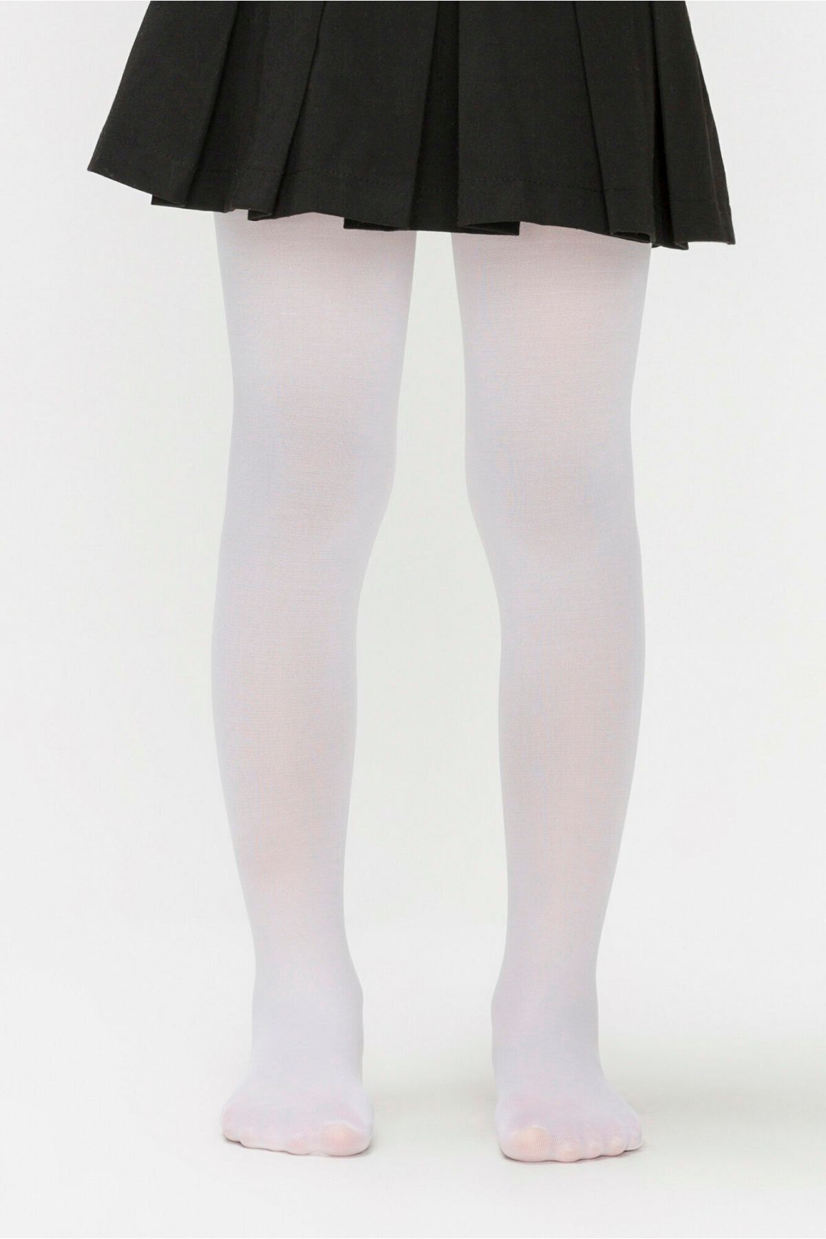 Penti Kız Çocuk Beyaz Mikro 40 Mus Külotlu Çorap