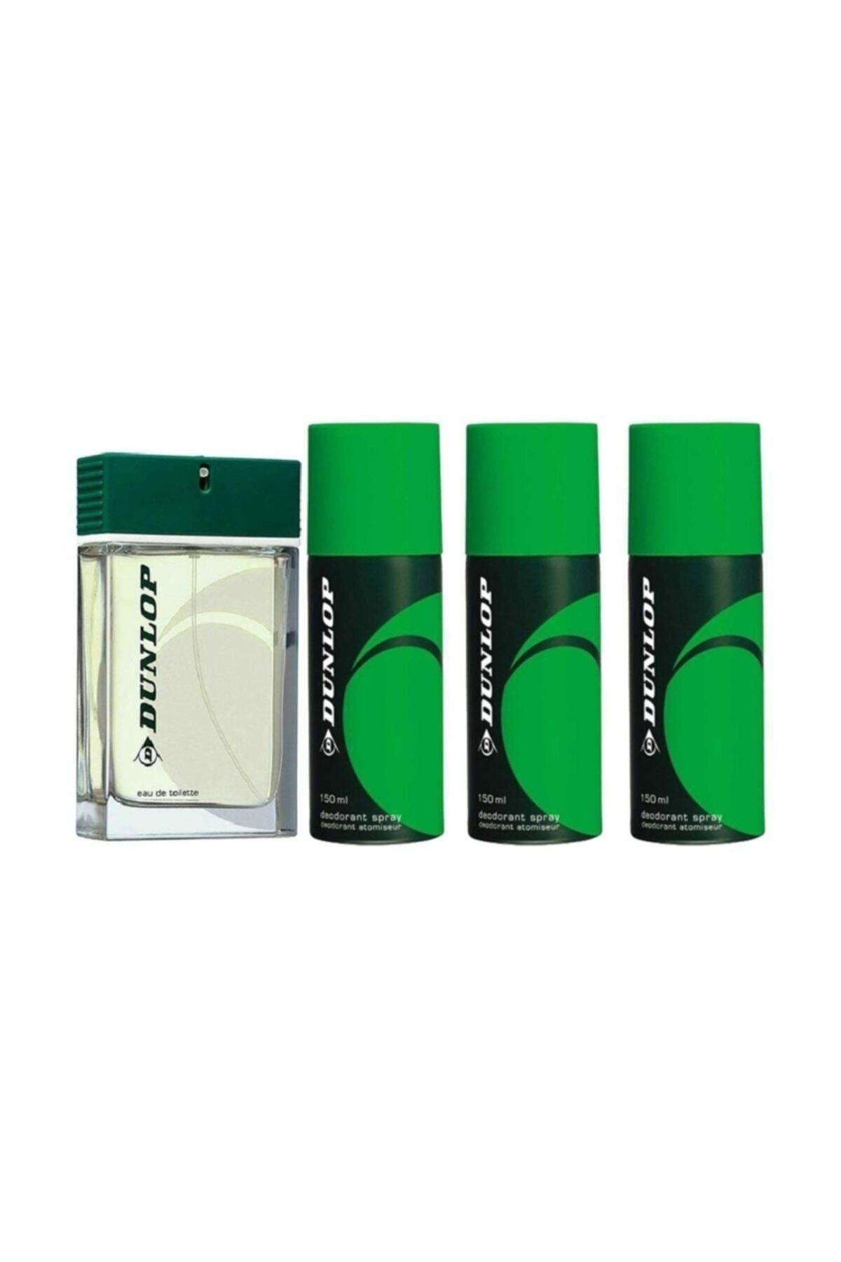 Dunlop Yeşil Erkek Parfüm 100 Ml + Erkek Deodorant 150 Ml Avantajlı Set