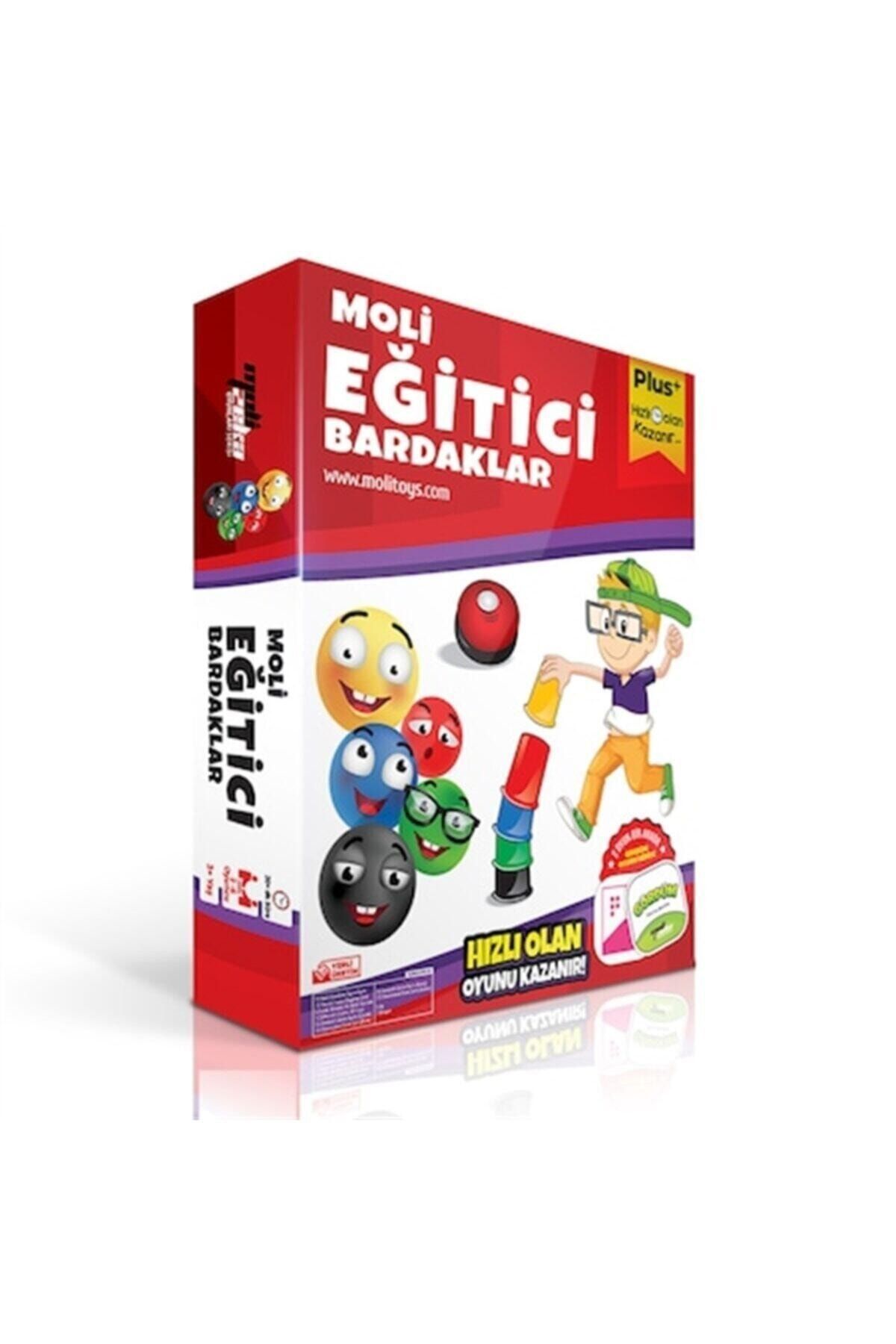 Moli Toys Moli Bardaklar Oyunu - 3 Oyun Birarada Neşeli Pratik Eğlenceli Bardaklar