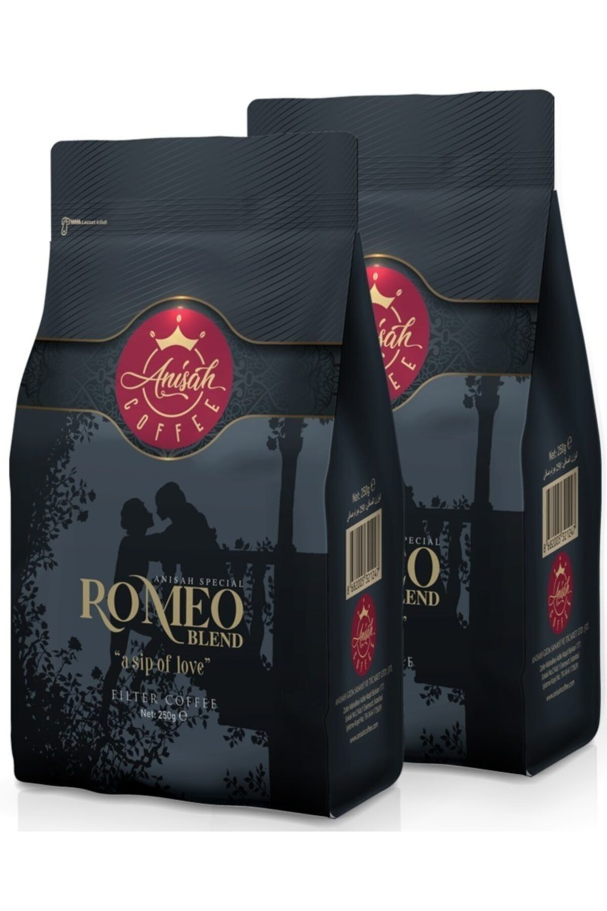 Anisah Coffee Romeo Blend Çekirdek Filtre Kahve 250 gram - 2'li Paket