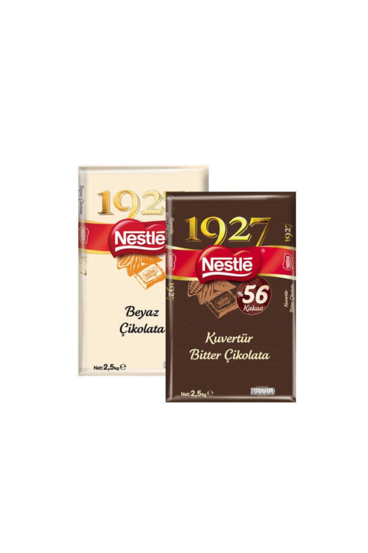 Nestle 1927 Kuvertür Çikolata Beyaz ve Bitter Çikolata 2.5 kg
