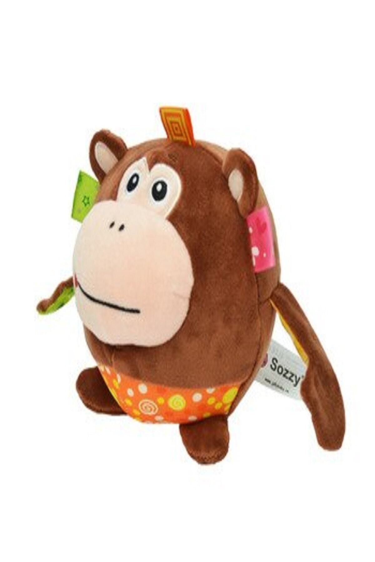 Sozzy Toys Çıngıraklı Topum 3 Boyutlu Maymun Figürü