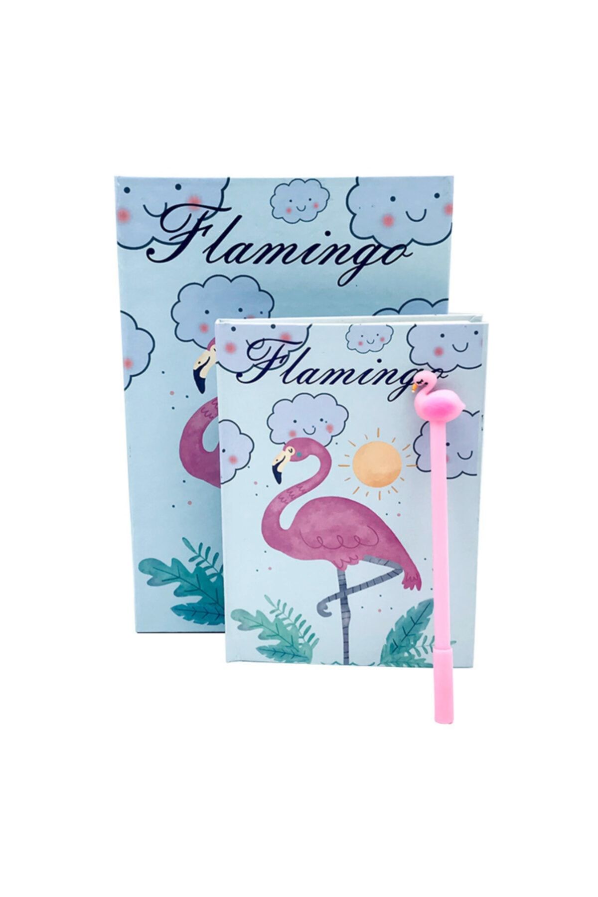Bun Design Flamingo Defter Kutu Kalem Seti
