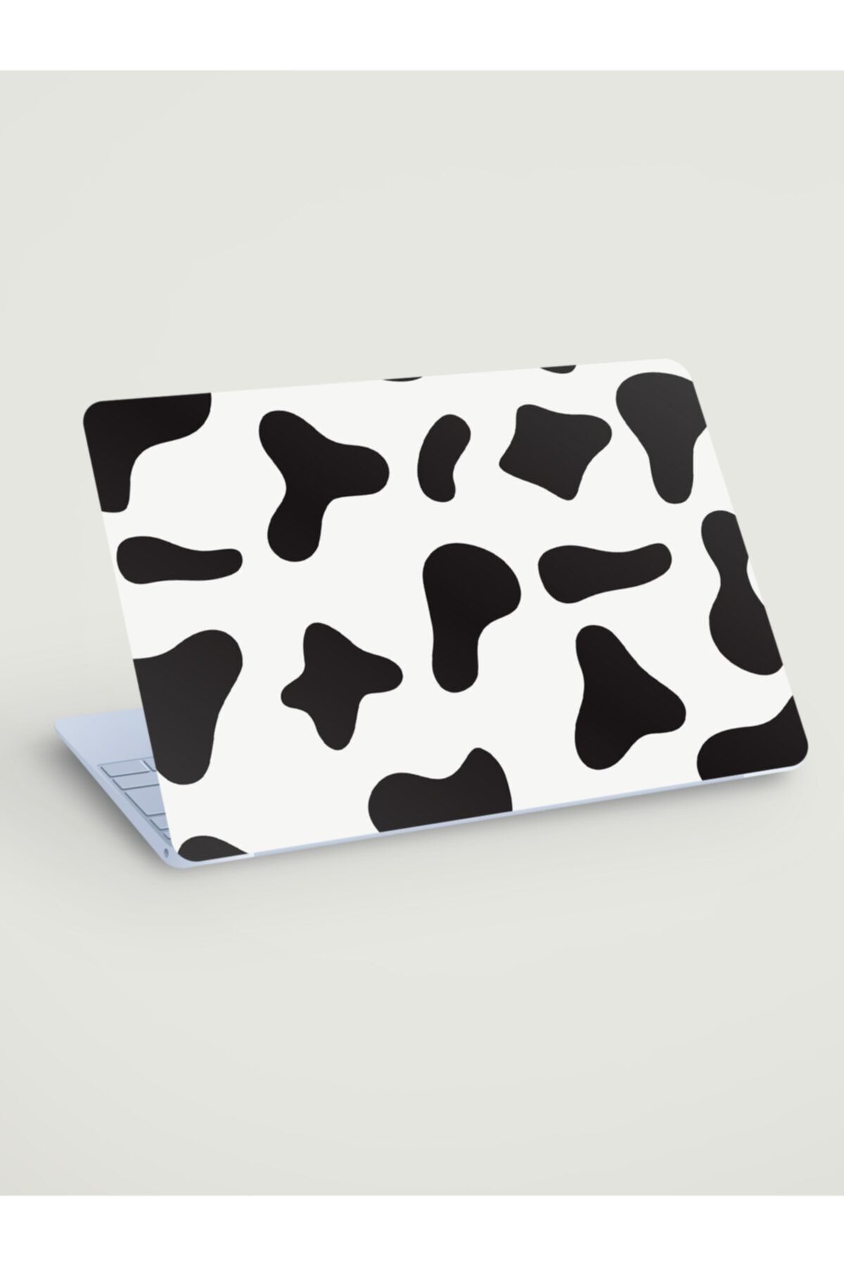 akcepazar Inek Dalmaçya Desen Cow Dalmatia Pattern Defter, Tablet, Laptop Üzerine Kaplama Için Sticker