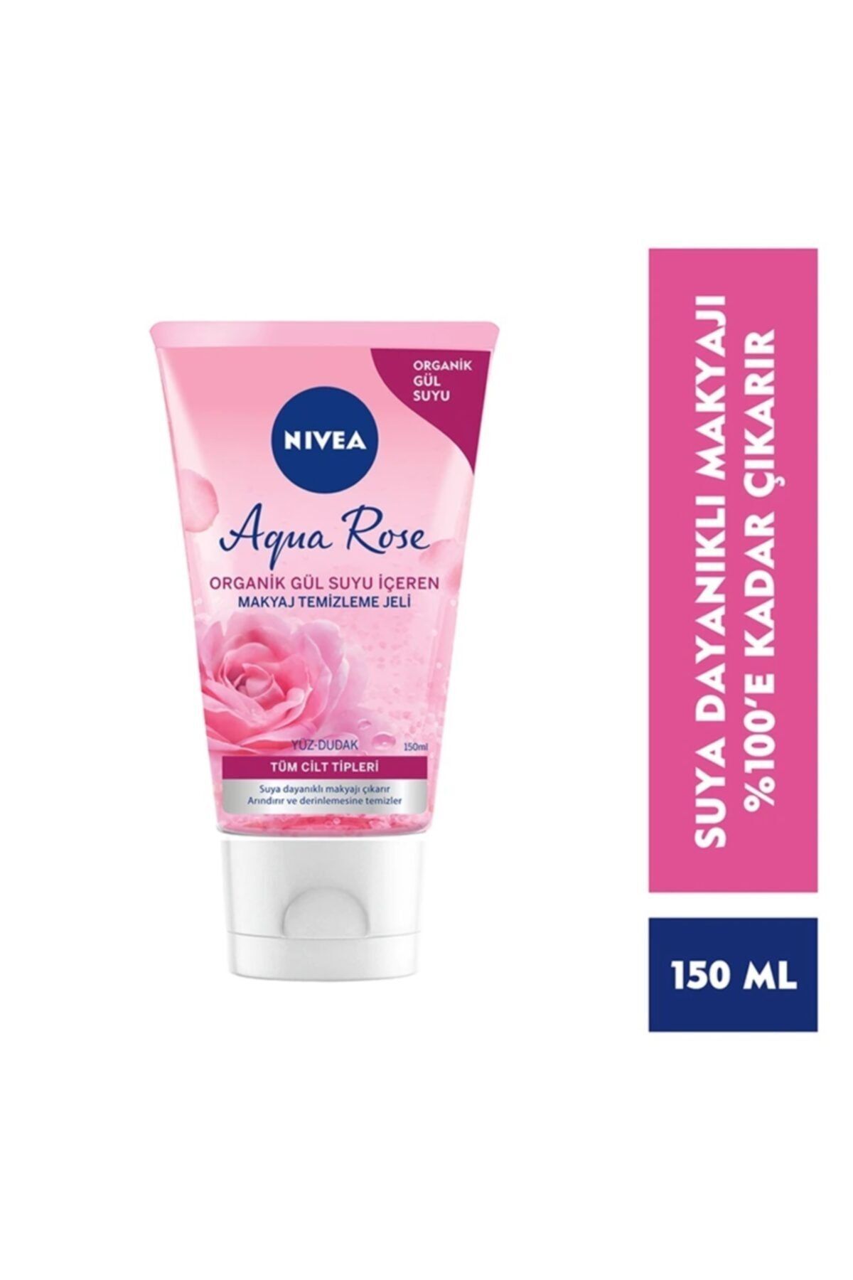NIVEA Aqua Rose Organik Gül Suyu Içeren Makyaj Temizleme Jeli 150 Ml