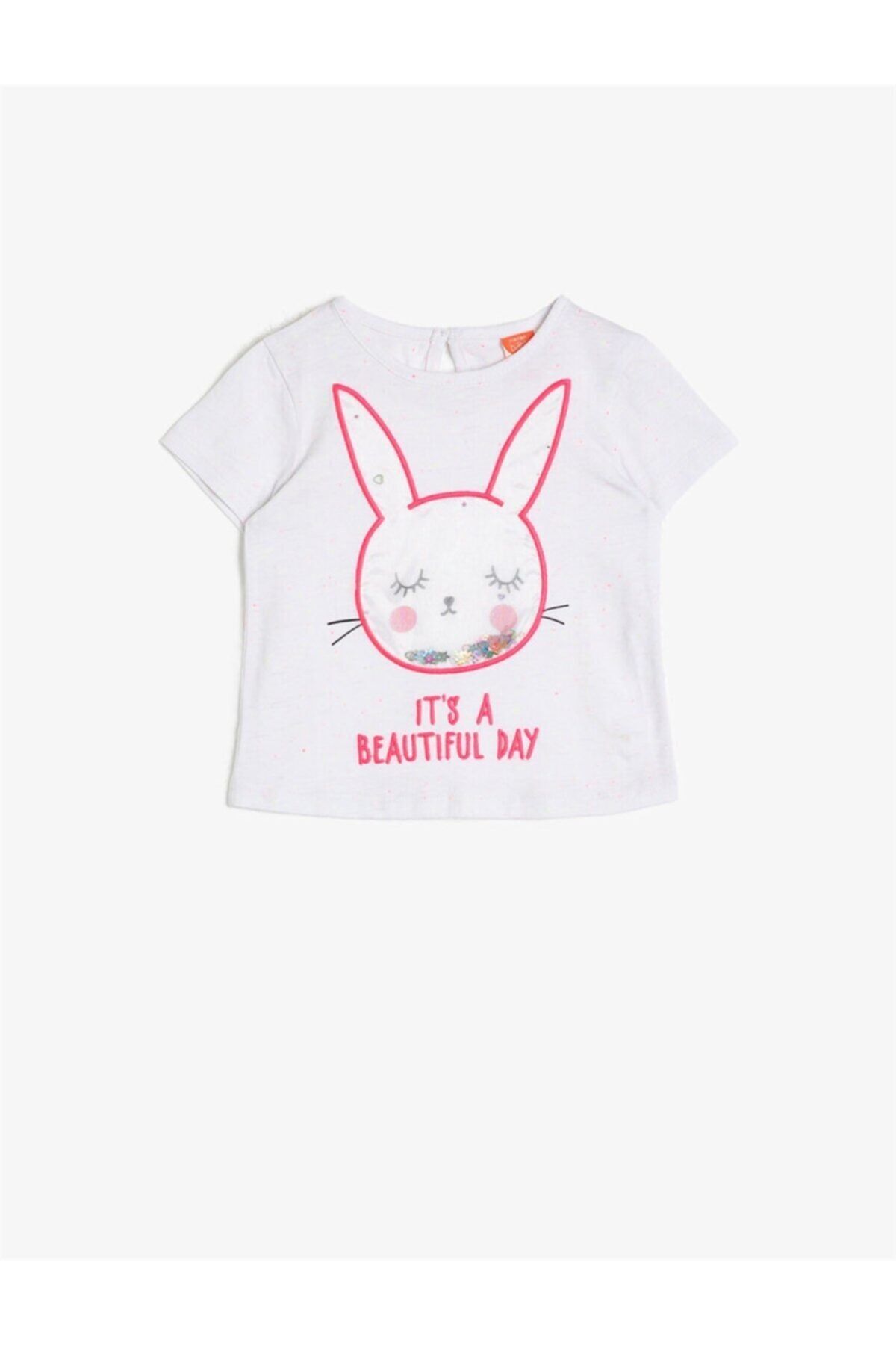 Koton Kız Bebek Ekru T-Shirt