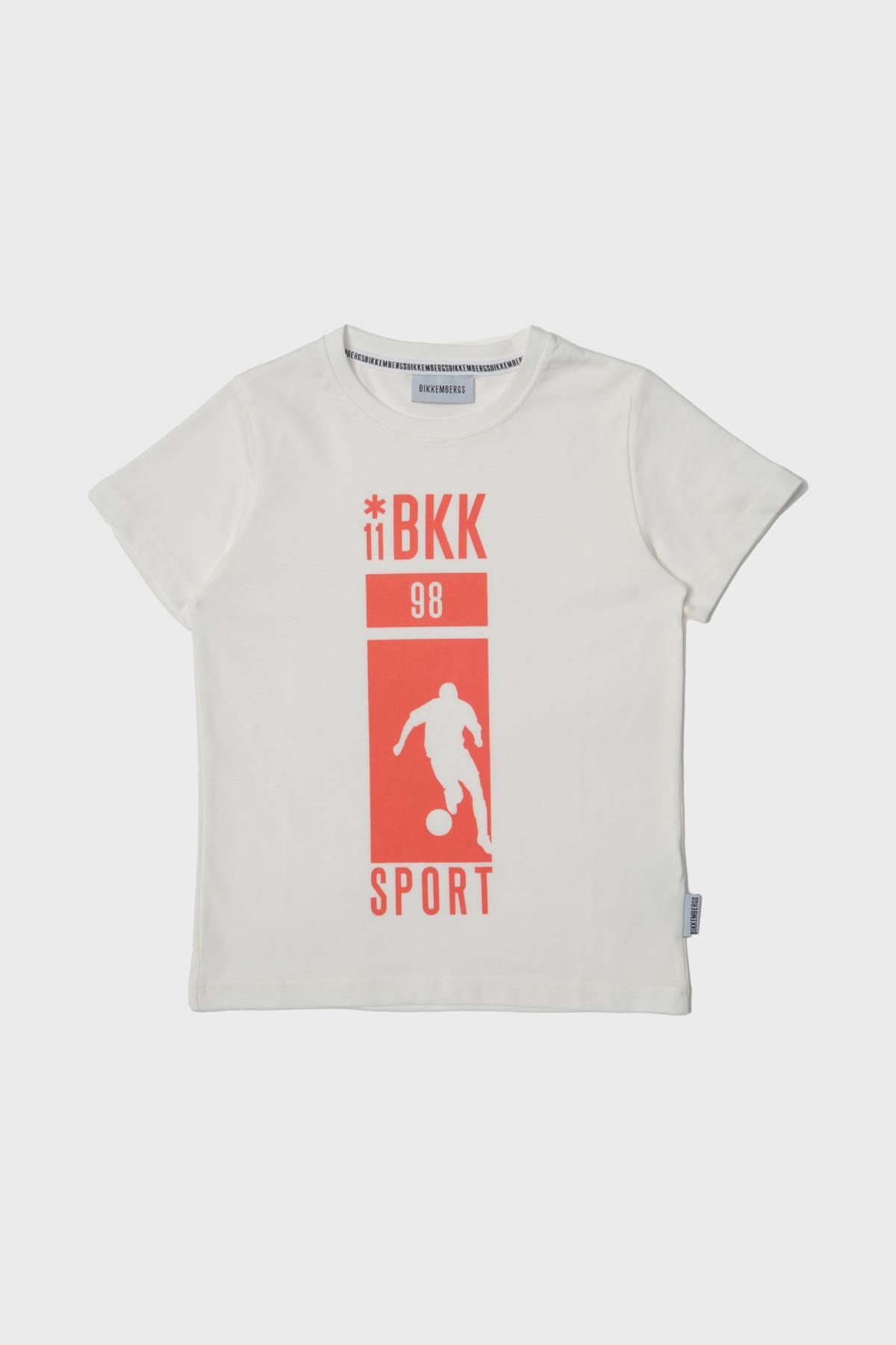 Bikkembergs Bg Store Erkek Çocuk Kırık Beyaz T-shirt 23ss1bk1443