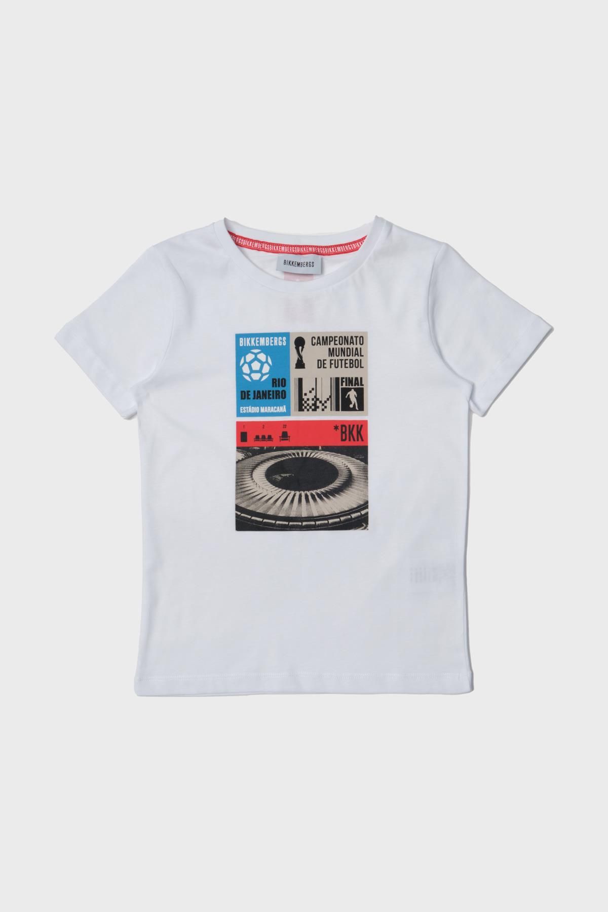 Bikkembergs Bg Store Erkek Çocuk Beyaz T-shirt 23ss1bk1520