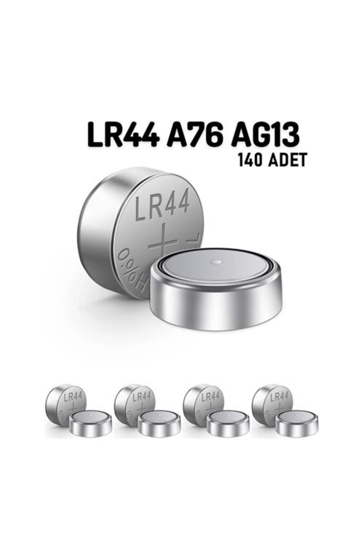 Transformacion 100+40 ADET LR44 A76 AG13 1.55V 10 Adet Alkaline Pil