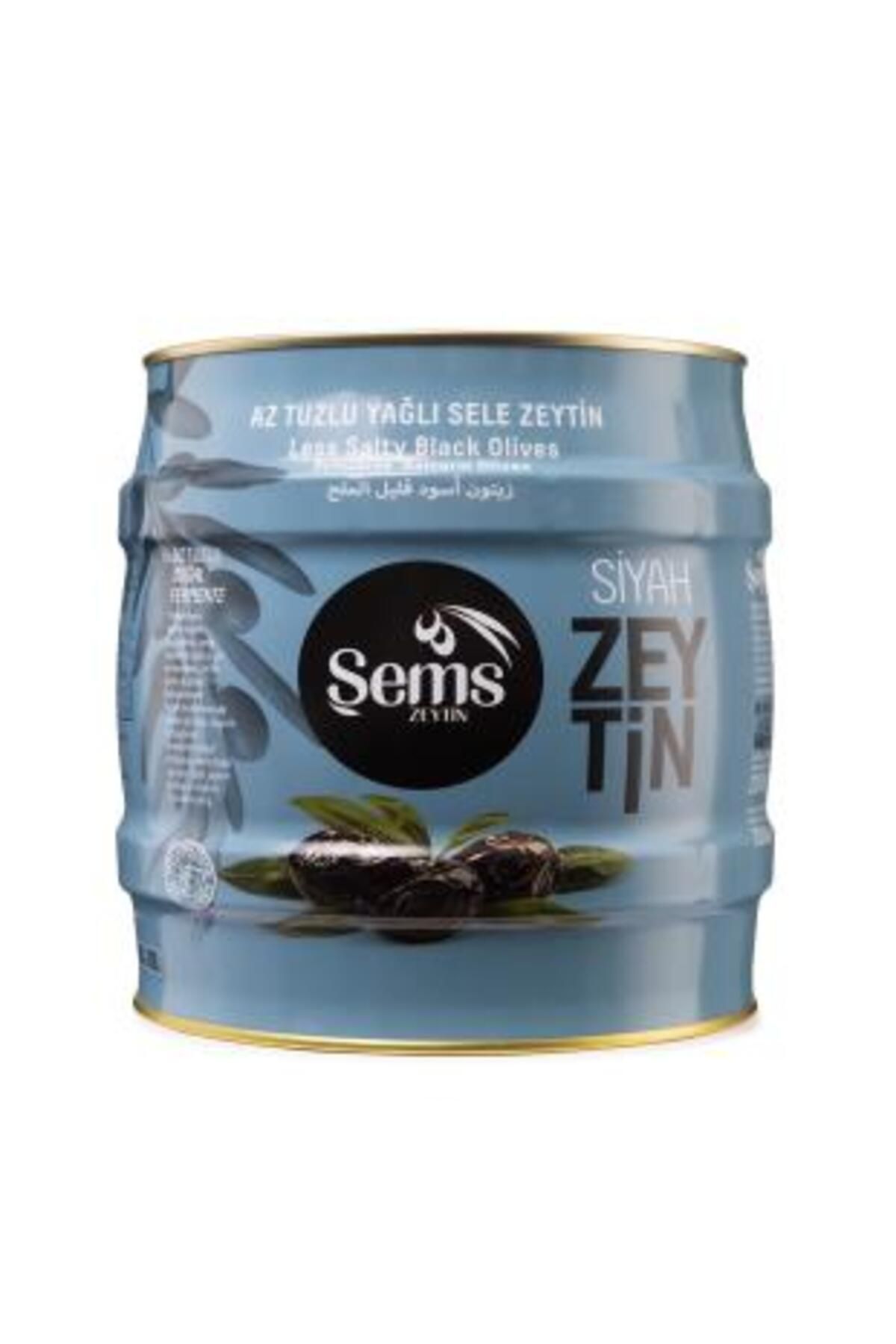 Şems Zeytin Yağlı Siyah Sele Zeytin 2 Kg -261-290 Kalibre (3'lü Ekonomik Paket)