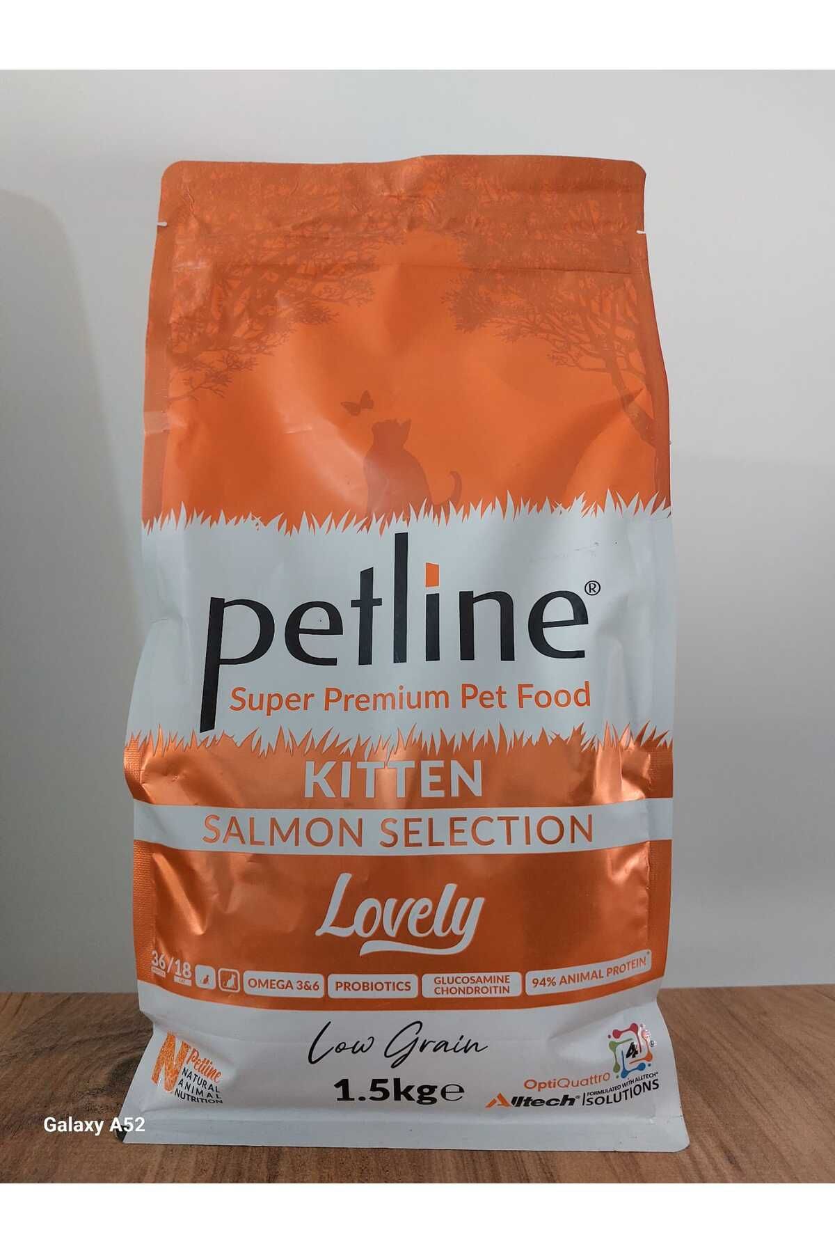 DERENBOUTIQUE Petline Somonlu Düşük Tahıllı Yavru Kedi Maması (Lovely) 1.5 Kg