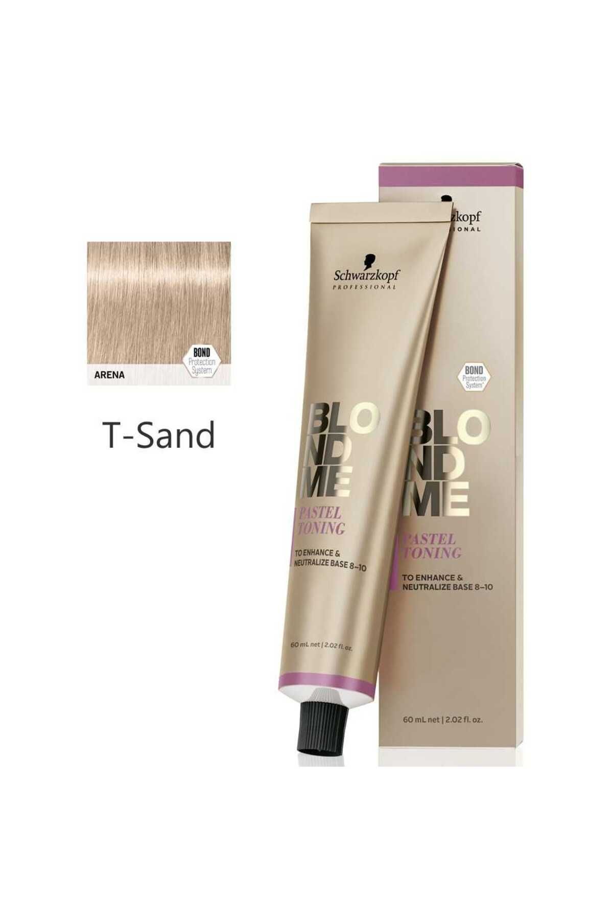 BLONDME Schwarzkopf BLONDME Pastel Toning Tonlama İçin Krem Boya 60ml T - Sand (Kum)