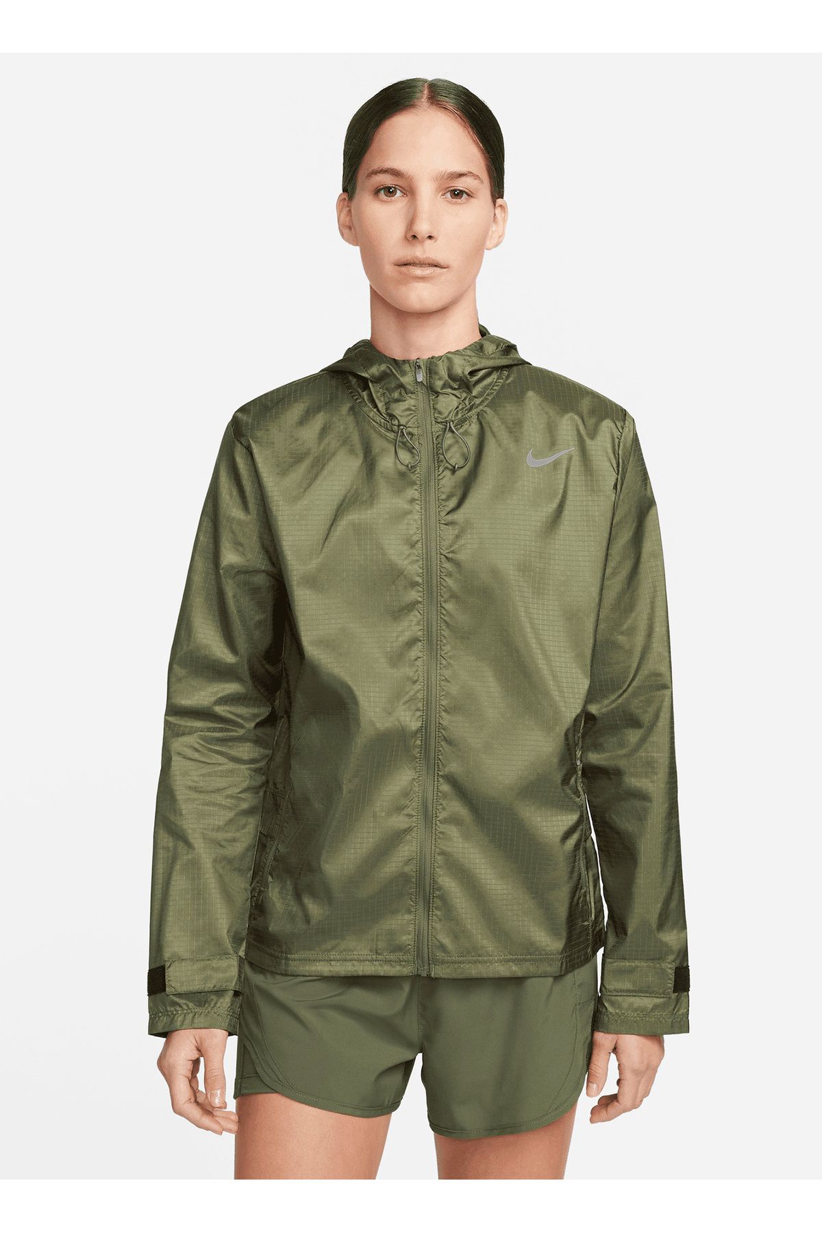 Nike Kahve Kadın Kapüşon Yaka Mont CU3217-222 W NK ESSENTIAL JACKET