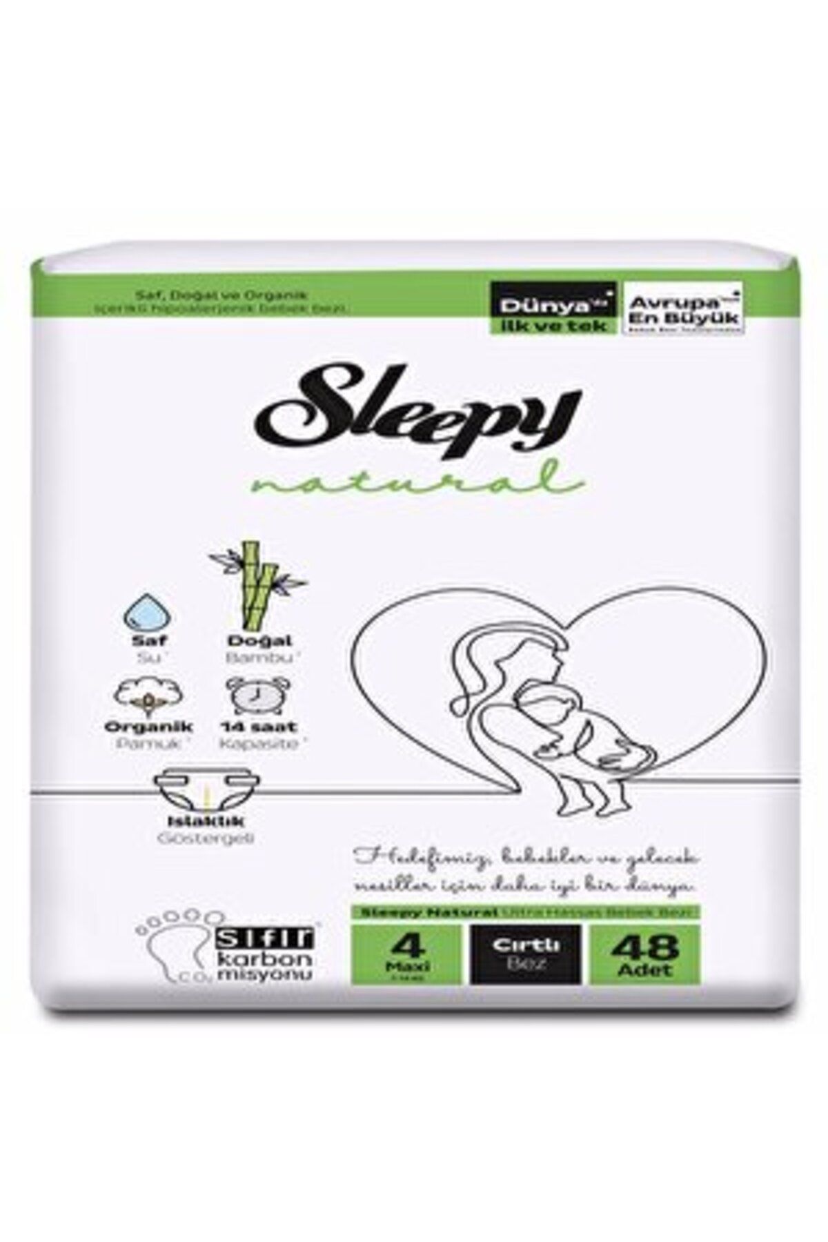 Sleepy ( 1 ADET ) Sleepy Natural Maxi Bebek Bezi 4 Beden 48'li